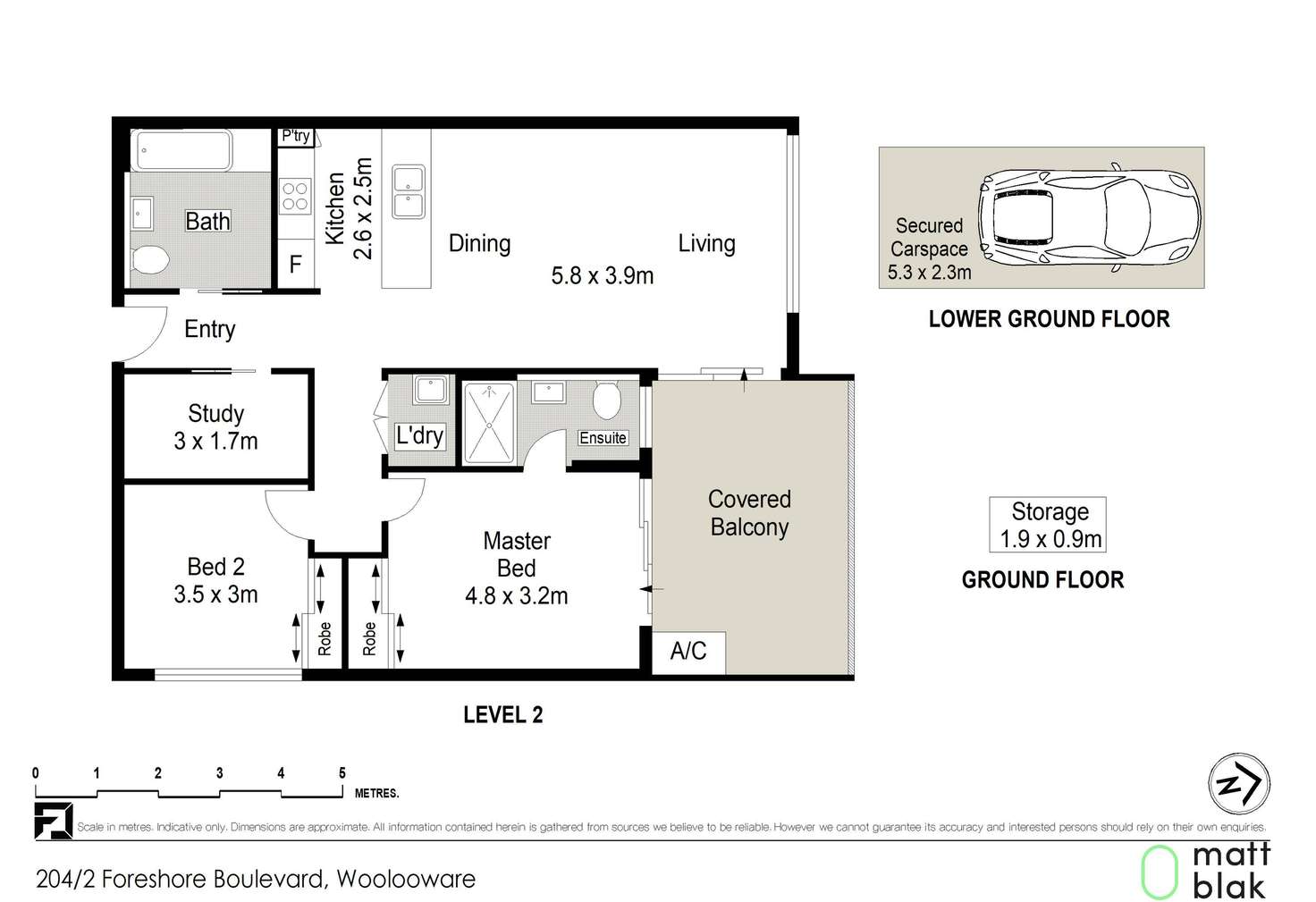 Floorplan of Homely apartment listing, 204/2 Foreshore Boulevard, Woolooware NSW 2230