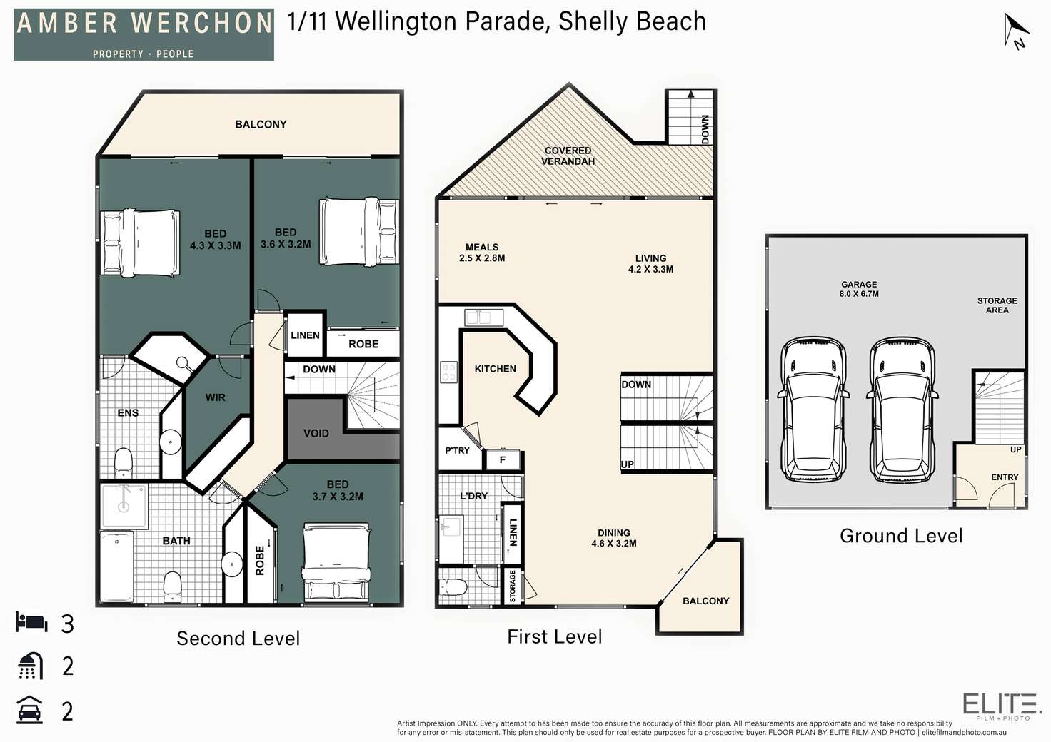 Floorplan of Homely townhouse listing, 1/11 Wellington Parade, Shelly Beach QLD 4551
