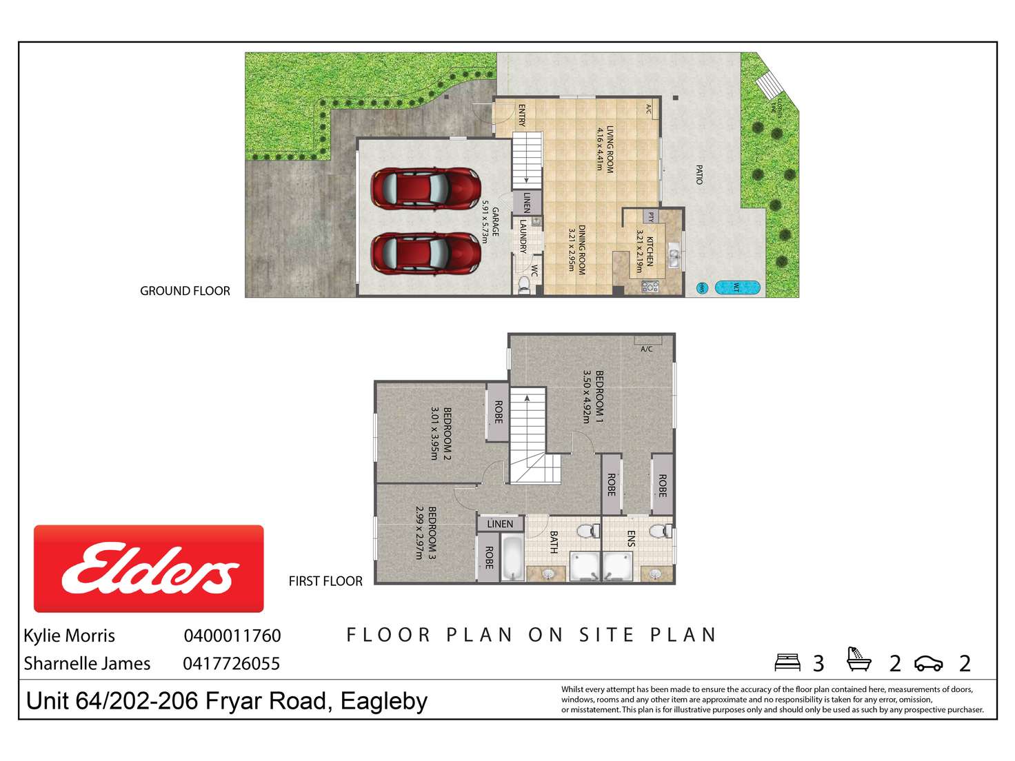 Floorplan of Homely townhouse listing, 64/202-206 Fryar Road, Eagleby QLD 4207