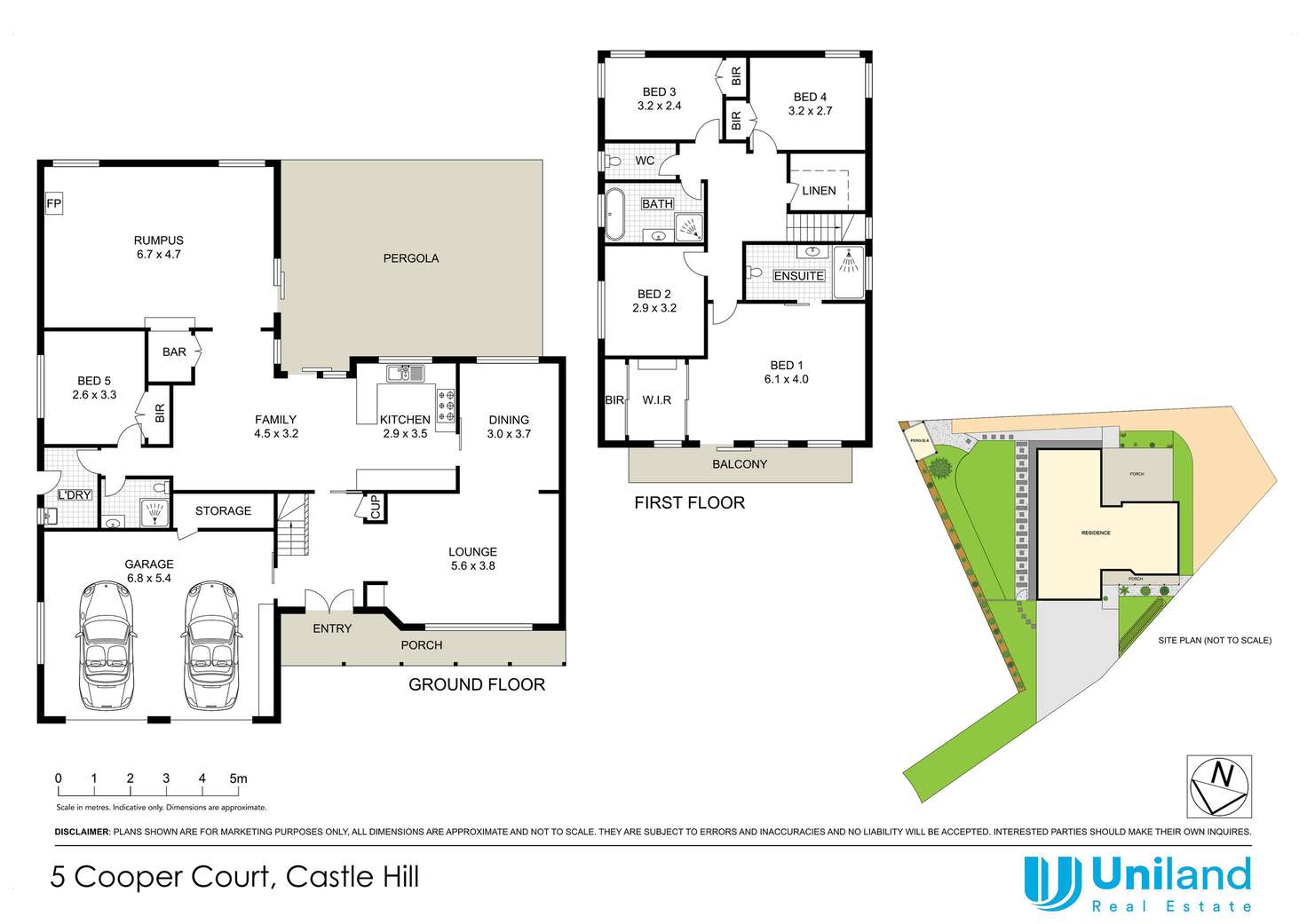 Floorplan of Homely house listing, 5 Cooper Court, Castle Hill NSW 2154