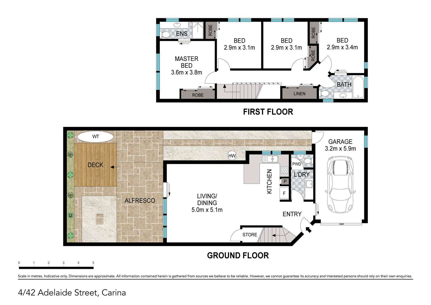 Floorplan of Homely townhouse listing, 4/44 Adelaide Street, Carina QLD 4152