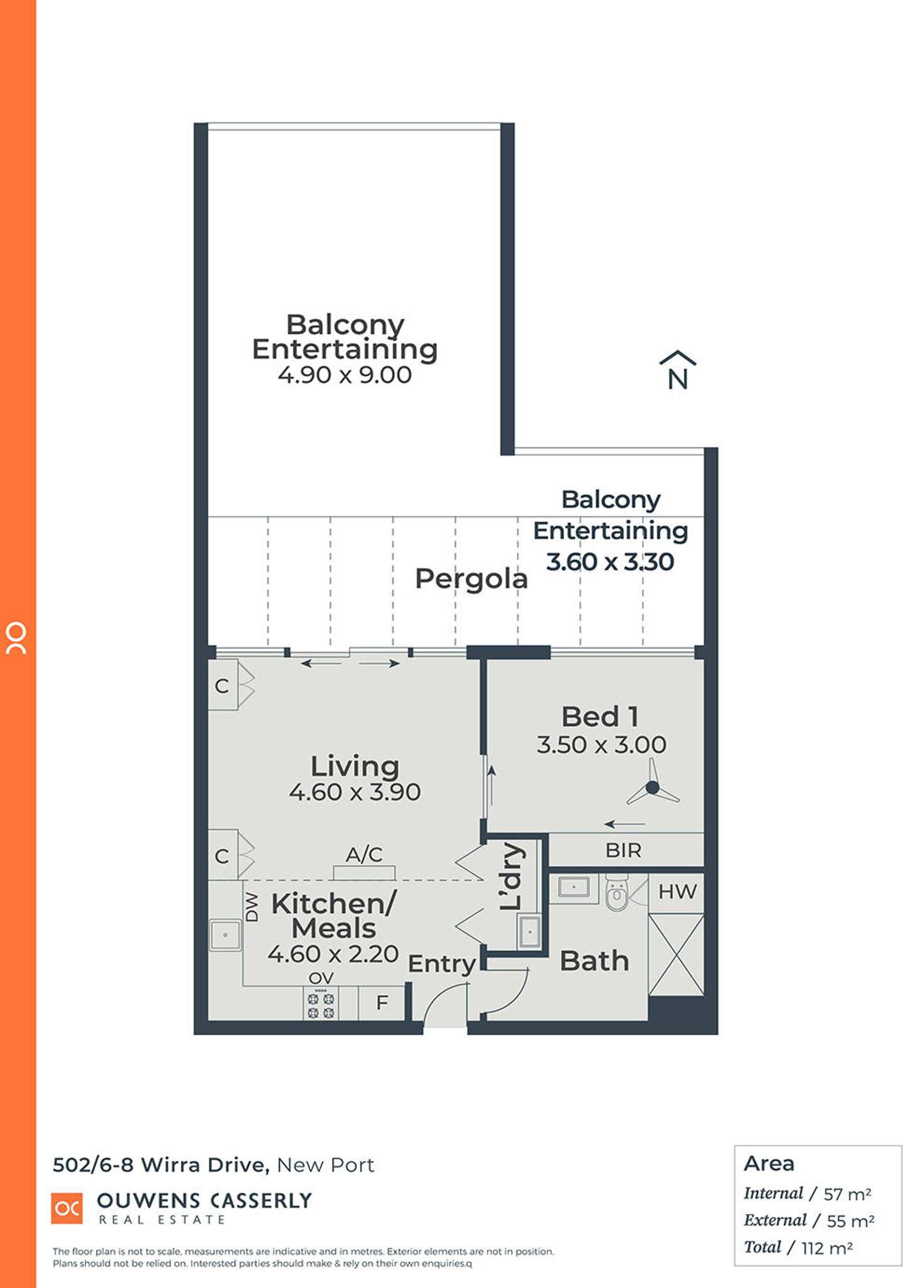 Floorplan of Homely apartment listing, 502/6-8 Wirra Drive, New Port SA 5015