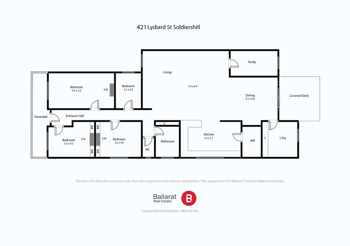 Floorplan of Homely house listing, 421 Lydiard Street North, Soldiers Hill VIC 3350