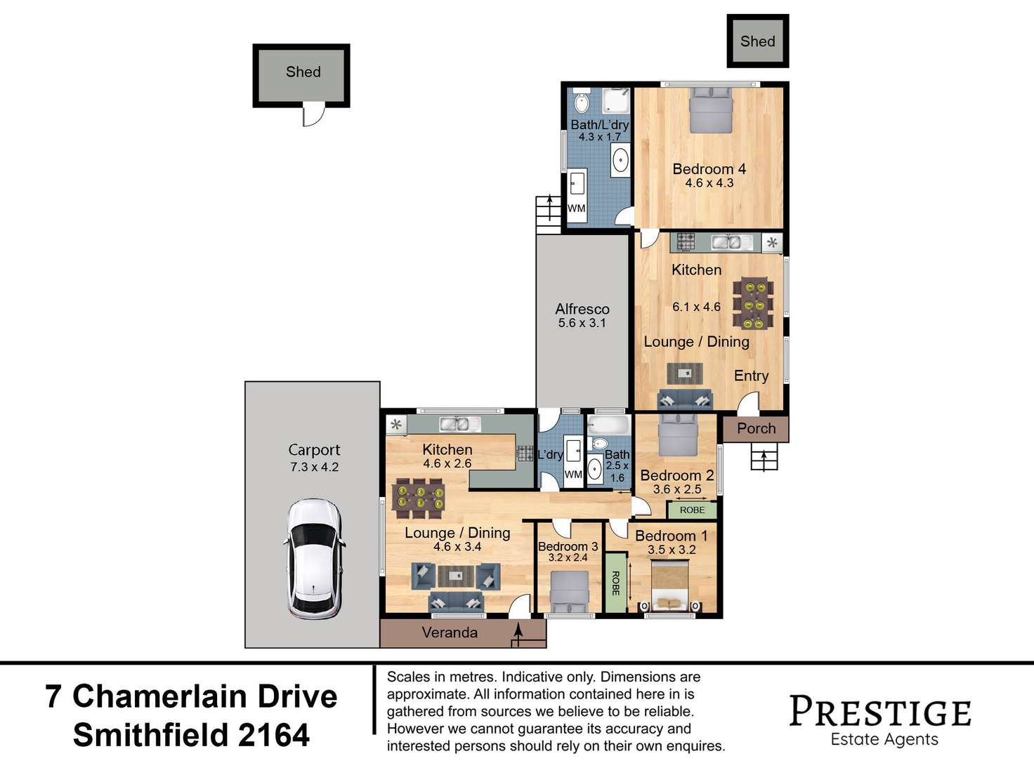 Floorplan of Homely house listing, 7 Chamberlain Drive, Smithfield NSW 2164