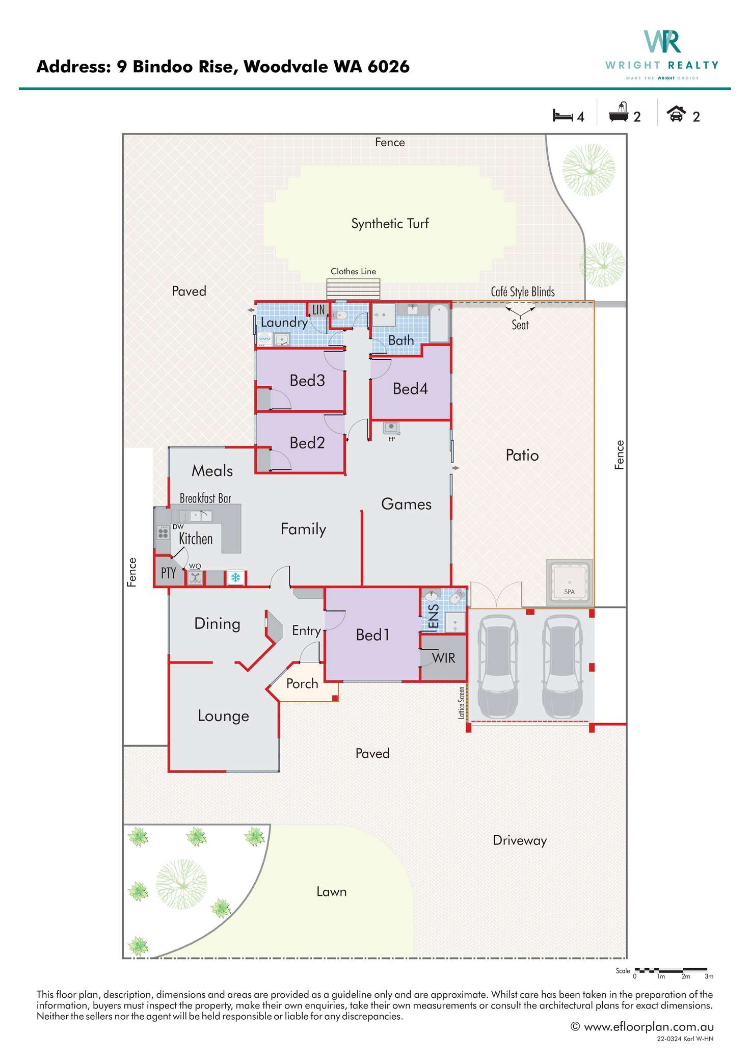 Floorplan of Homely house listing, 9 Bindoo Rise, Woodvale WA 6026