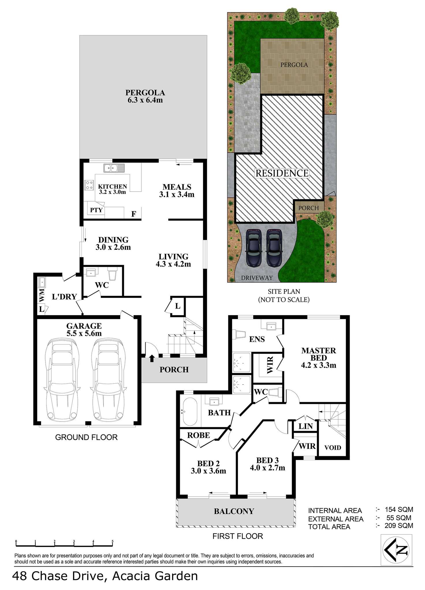 Floorplan of Homely house listing, 48 Chase Drive, Acacia Gardens NSW 2763