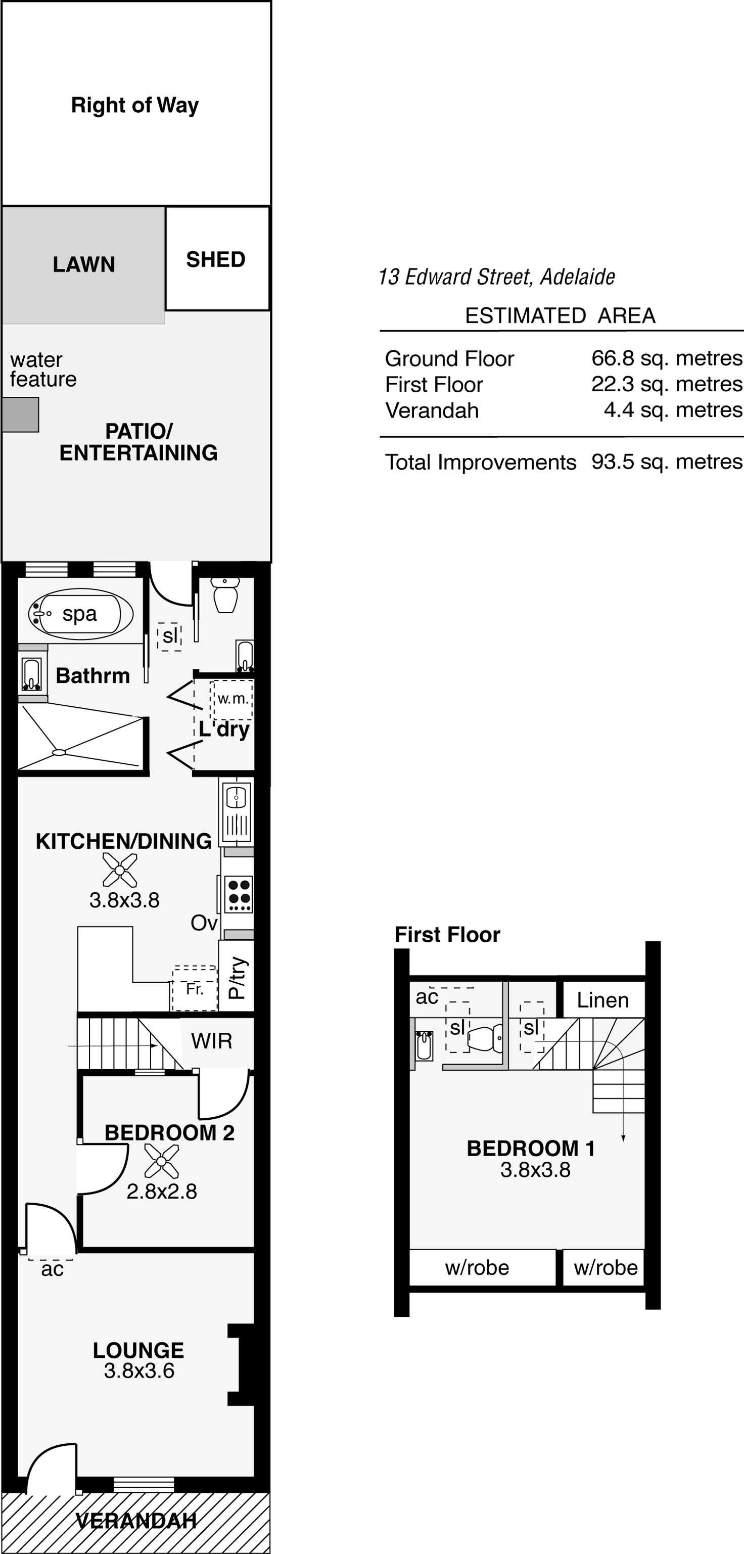 Floorplan of Homely house listing, 13 Edward Street, Adelaide SA 5000