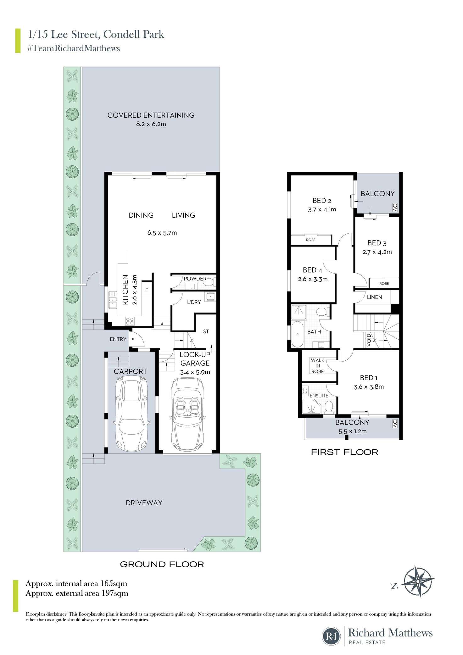Floorplan of Homely townhouse listing, 1/15 Lee Street, Condell Park NSW 2200