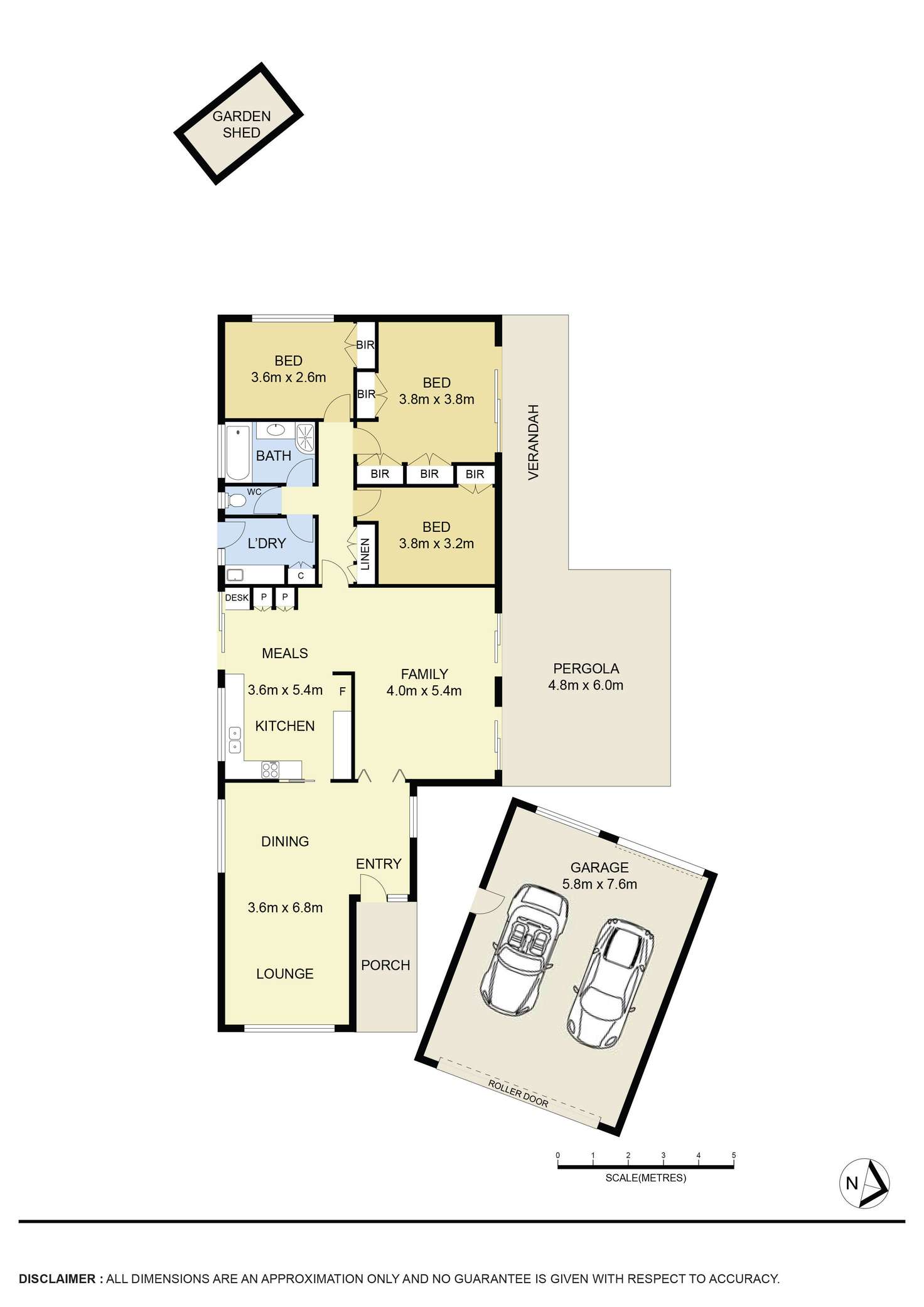Floorplan of Homely house listing, 5 Yanchep Court, Taylors Lakes VIC 3038