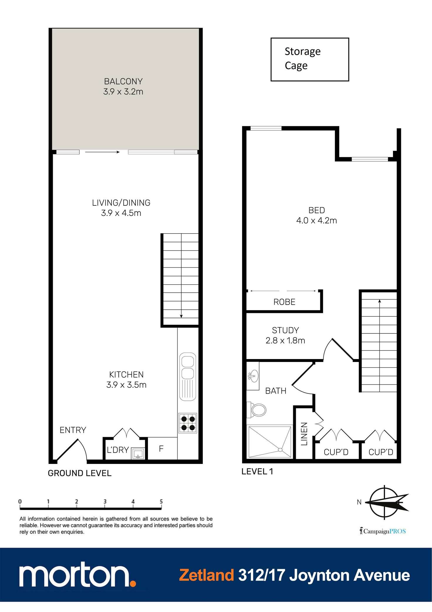 Floorplan of Homely apartment listing, 312/17 Joynton Avenue, Zetland NSW 2017