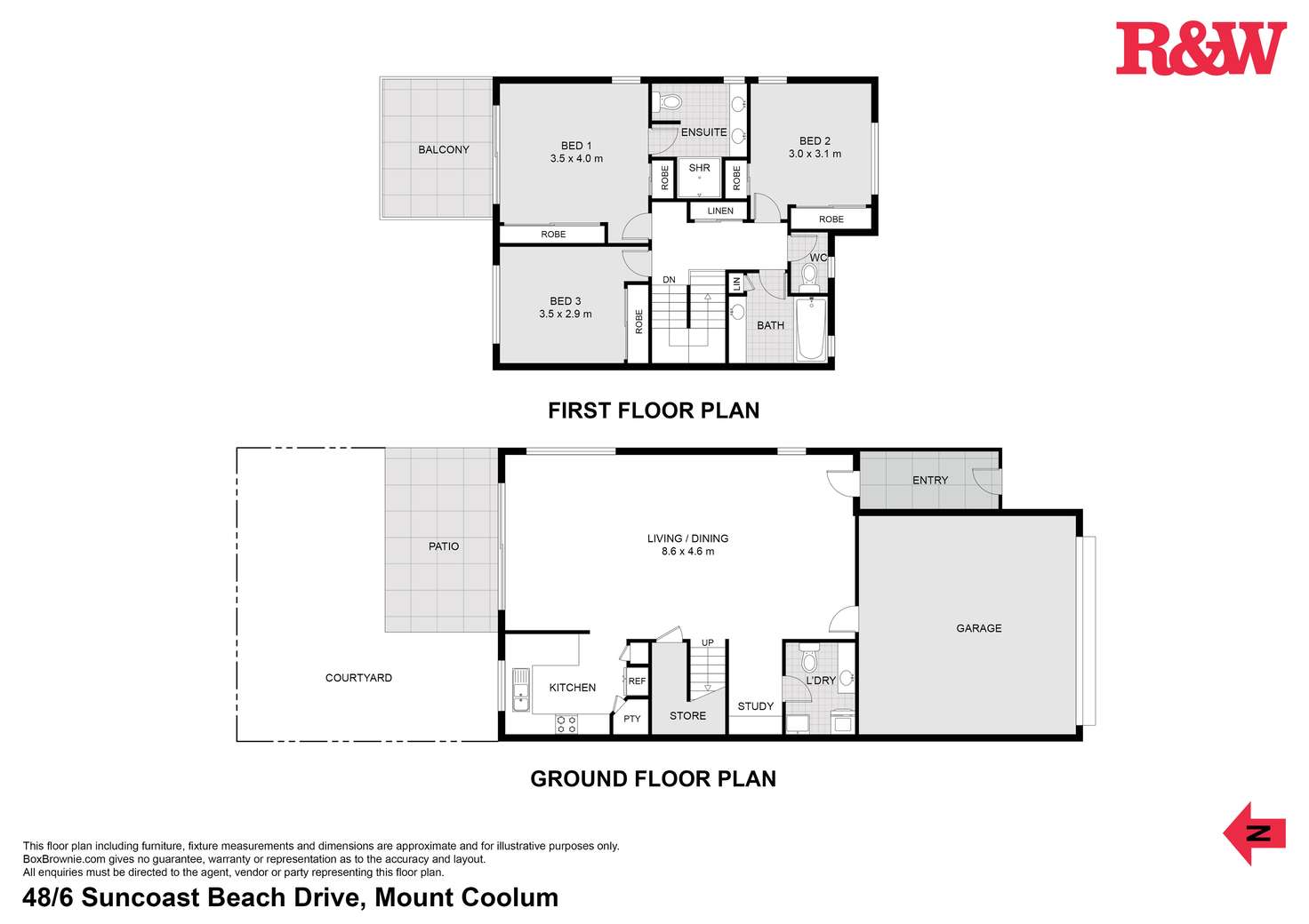 Floorplan of Homely villa listing, 48/6 Suncoast Beach Drive, Mount Coolum QLD 4573