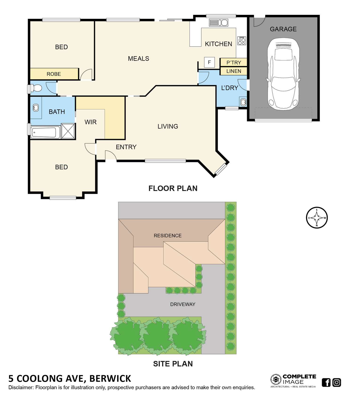 Floorplan of Homely house listing, 5 Coolong Avenue, Berwick VIC 3806