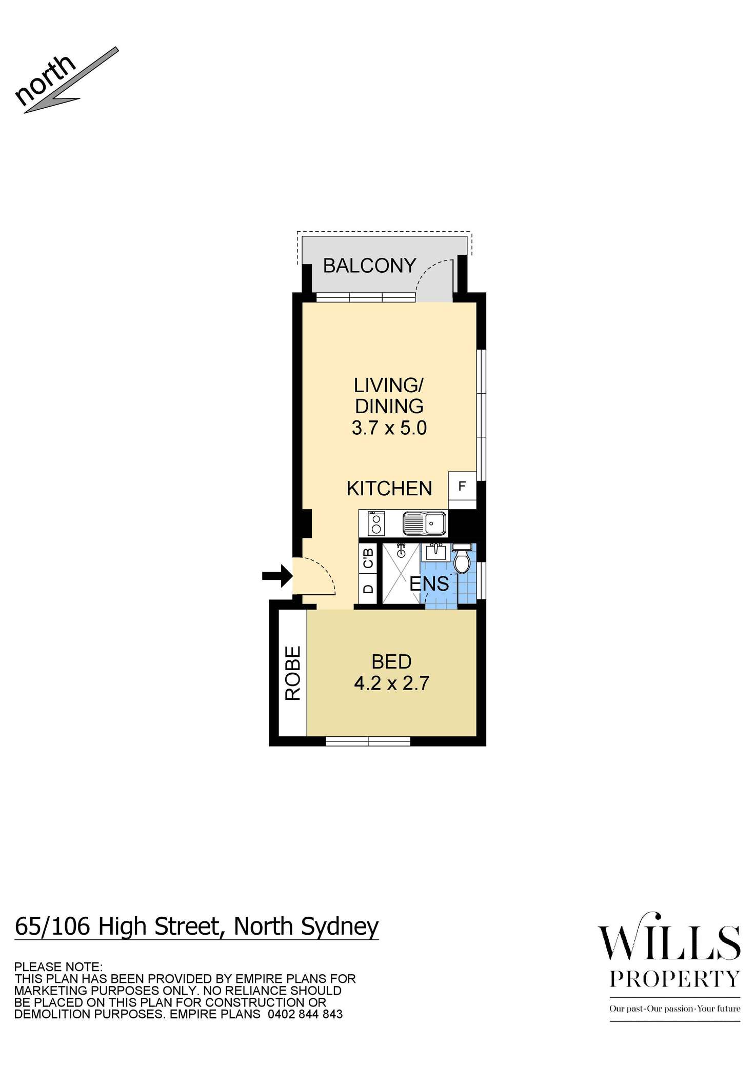 Floorplan of Homely apartment listing, 65/106 High Street, North Sydney NSW 2060