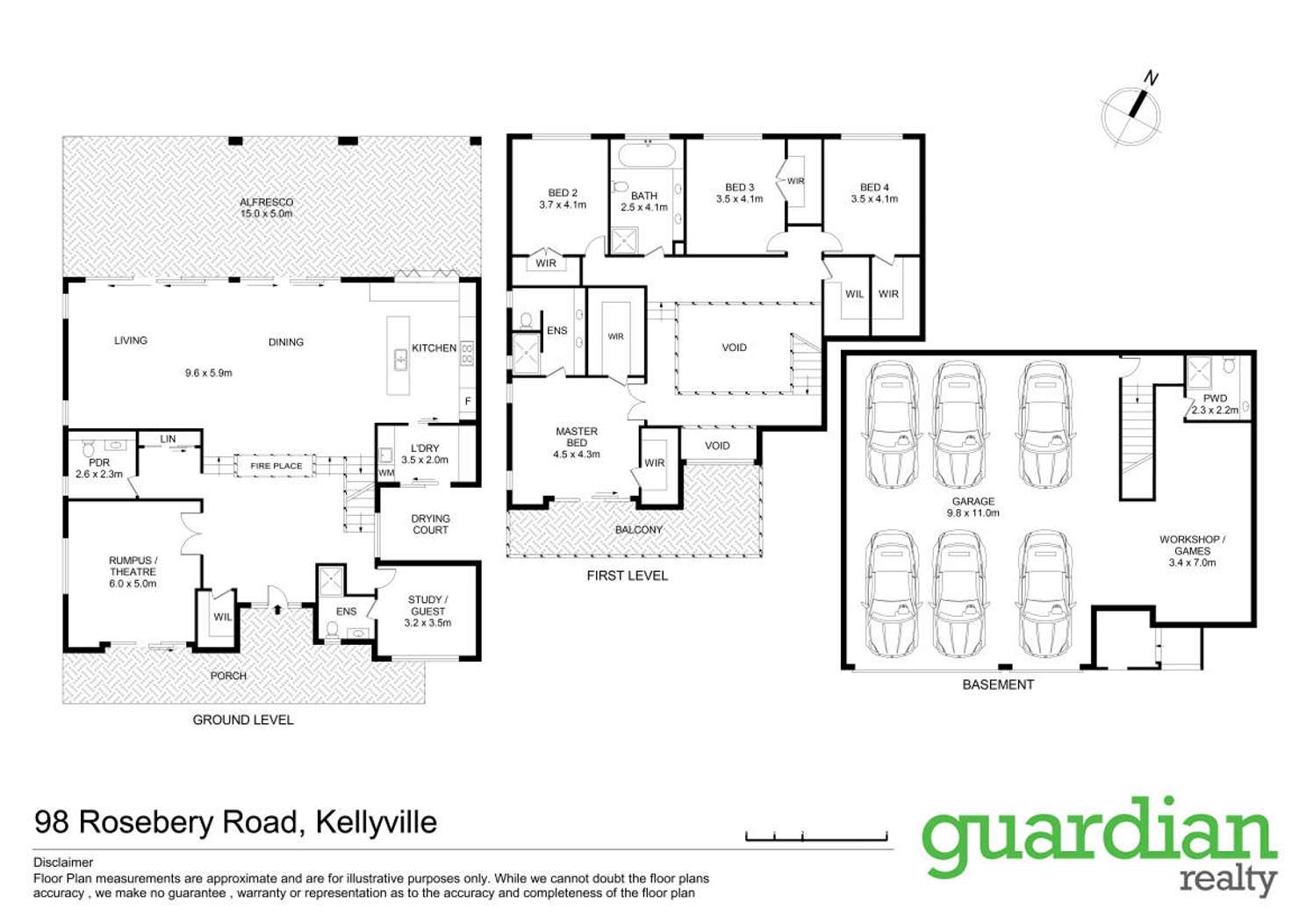 Floorplan of Homely house listing, 98 Rosebery Road, Kellyville NSW 2155