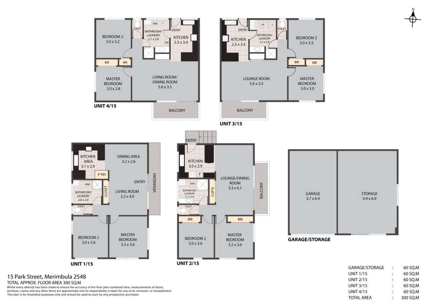 Floorplan of Homely blockOfUnits listing, 15 Park Street, Merimbula NSW 2548