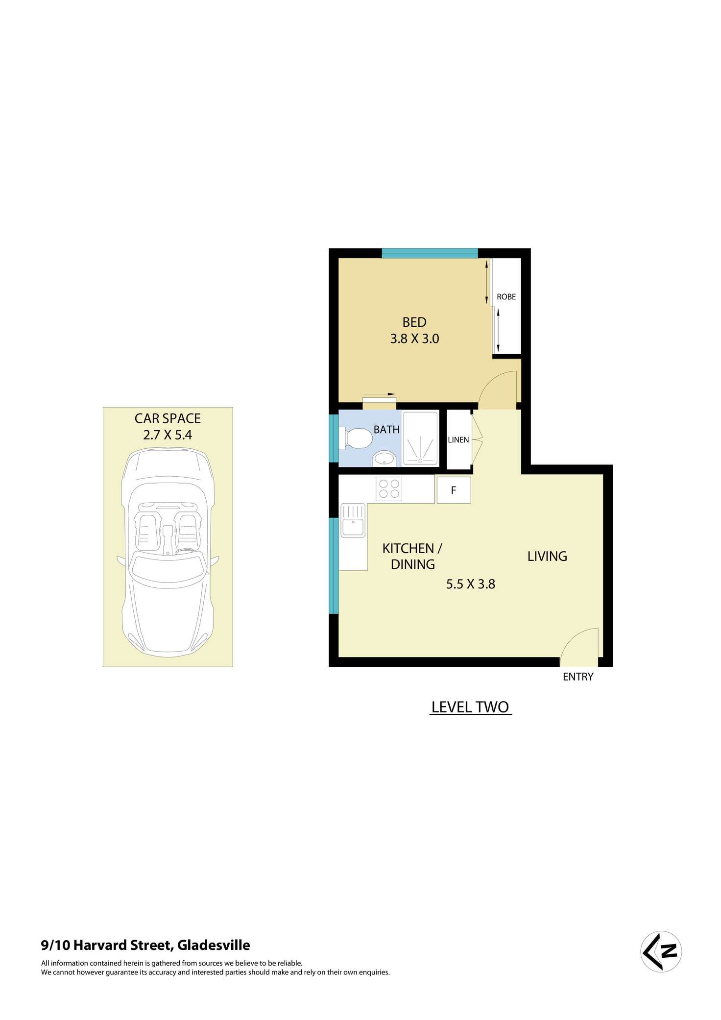 Floorplan of Homely apartment listing, 9/10 Harvard Street, Gladesville NSW 2111