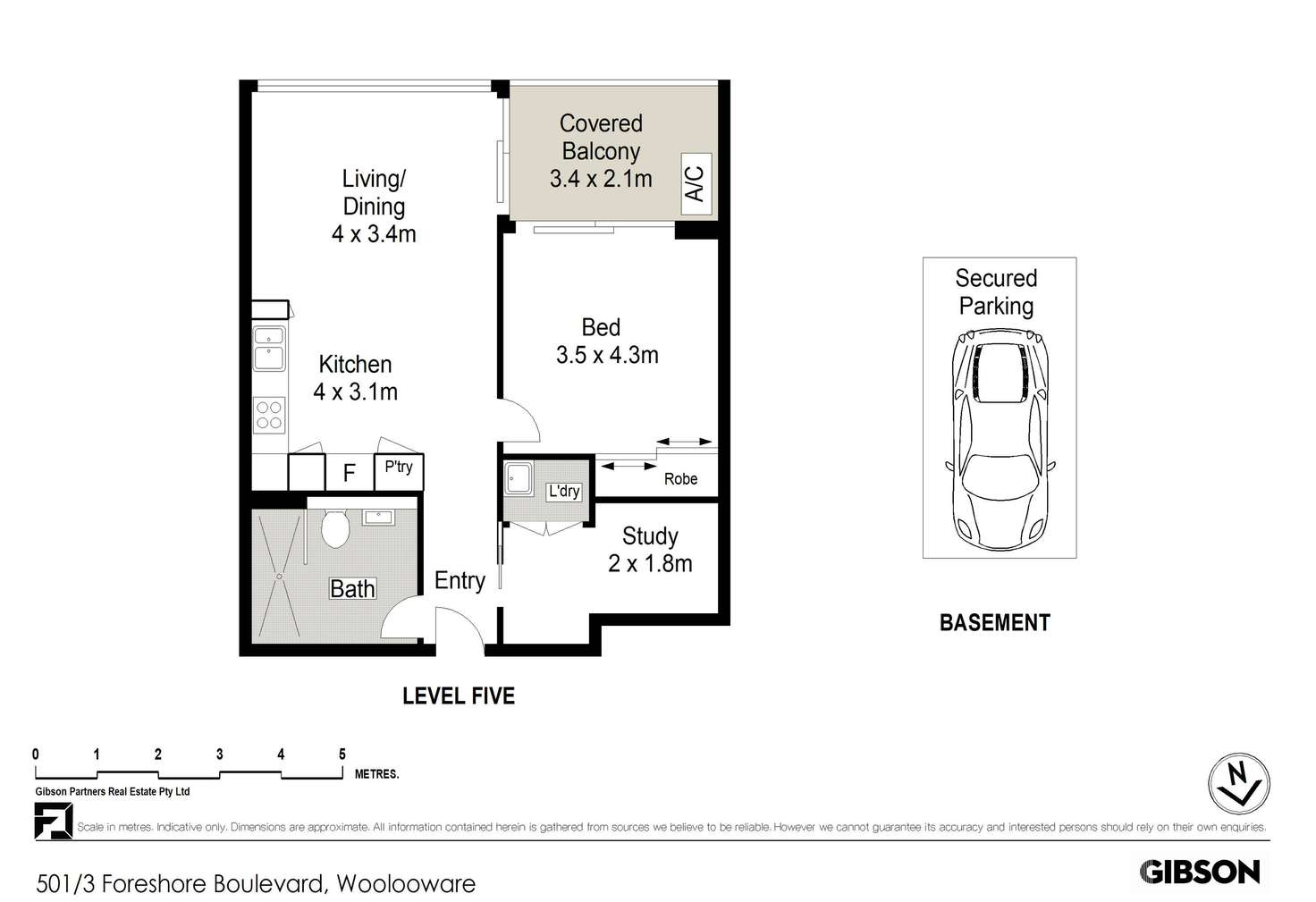 Floorplan of Homely apartment listing, 501/3 Foreshore Boulevard, Woolooware NSW 2230