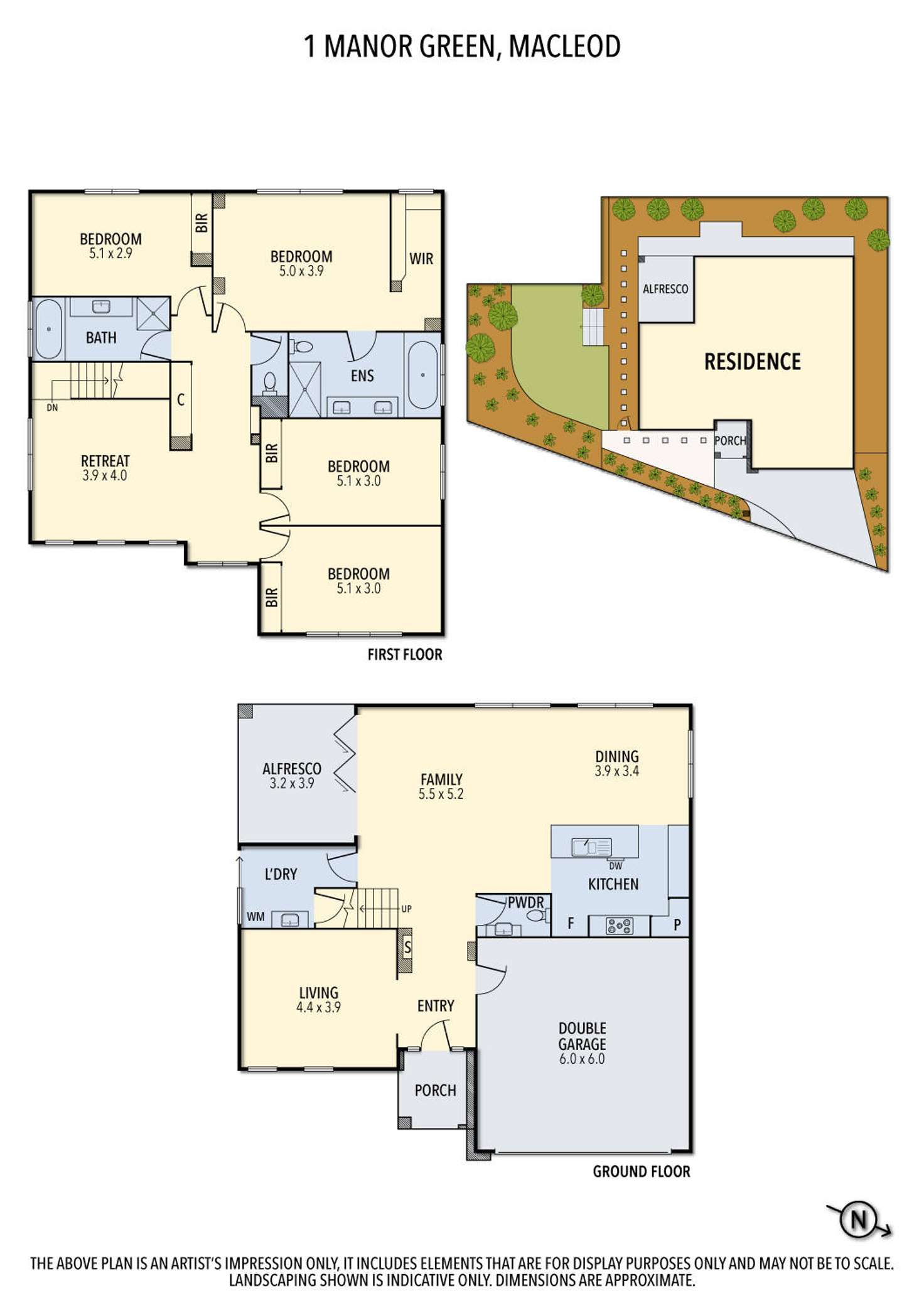Floorplan of Homely house listing, 1 Manor Green, Macleod VIC 3085