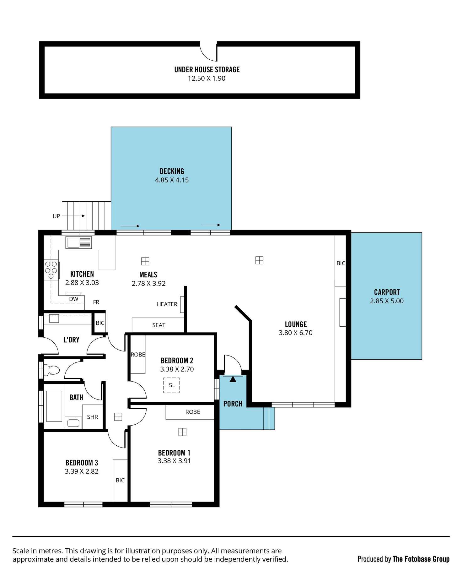 Floorplan of Homely house listing, 12 Monterey Court, Happy Valley SA 5159