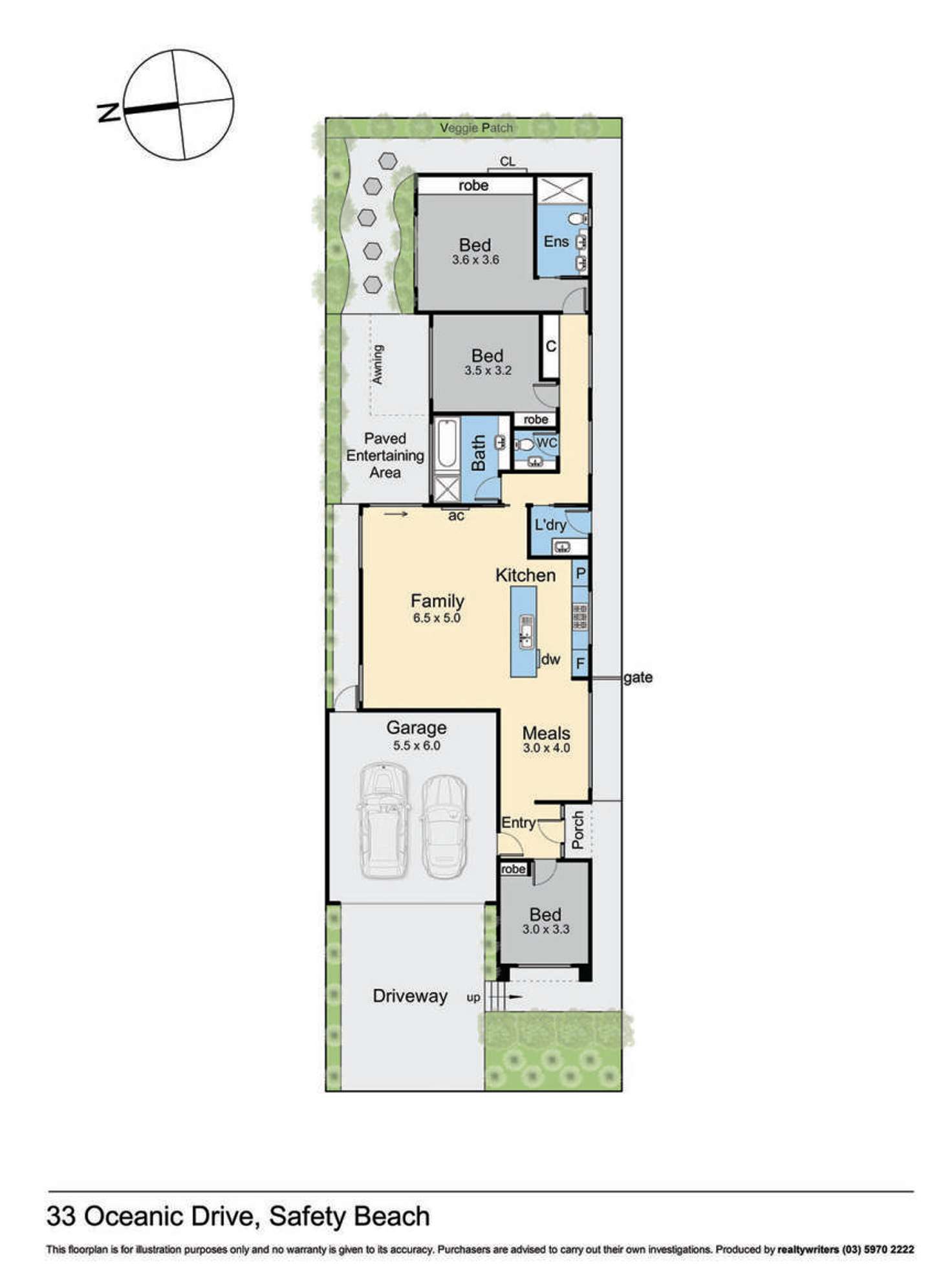 Floorplan of Homely house listing, 33 Oceanic Drive, Safety Beach VIC 3936