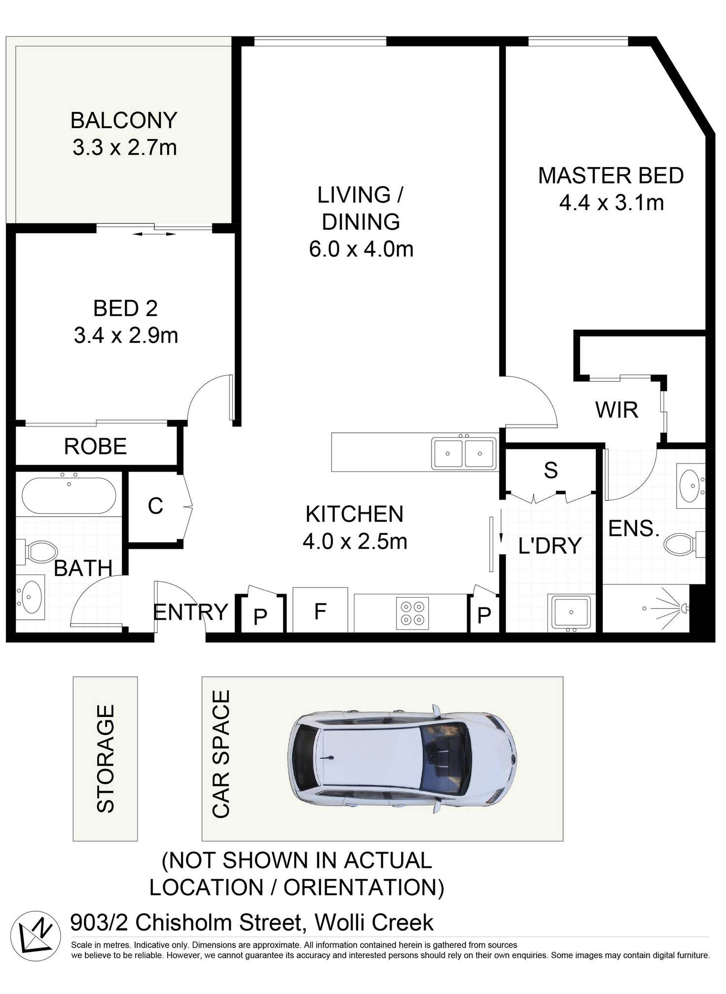 Floorplan of Homely apartment listing, 903/2 Chisholm Street, Wolli Creek NSW 2205
