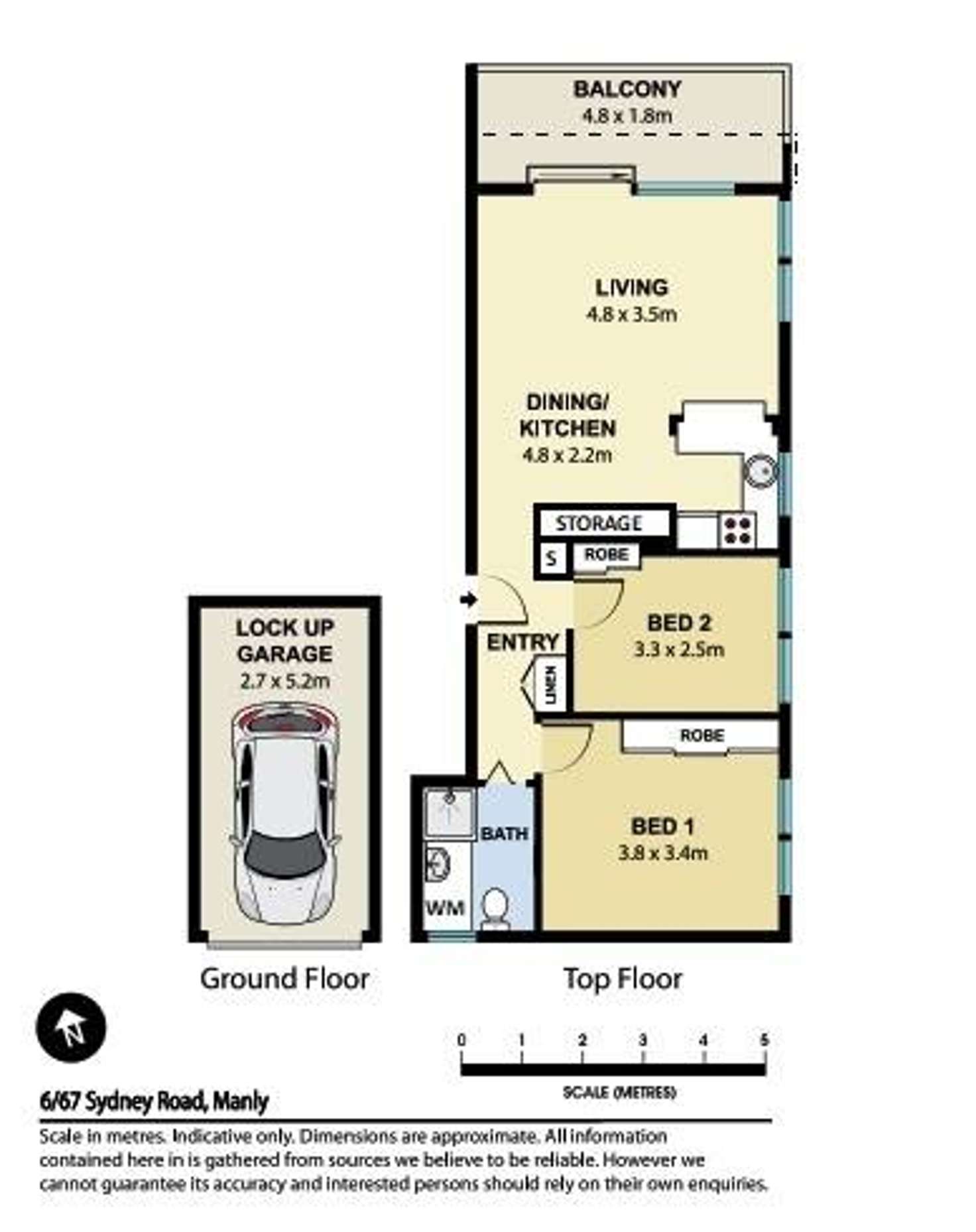 Floorplan of Homely apartment listing, 6/67 Sydney Road, Manly NSW 2095