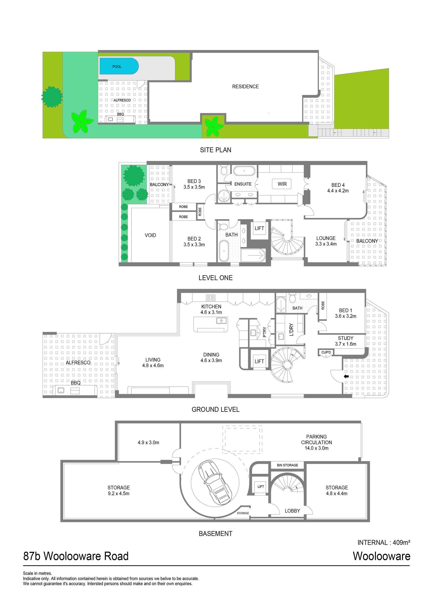 Floorplan of Homely semiDetached listing, 87b Woolooware Road, Woolooware NSW 2230