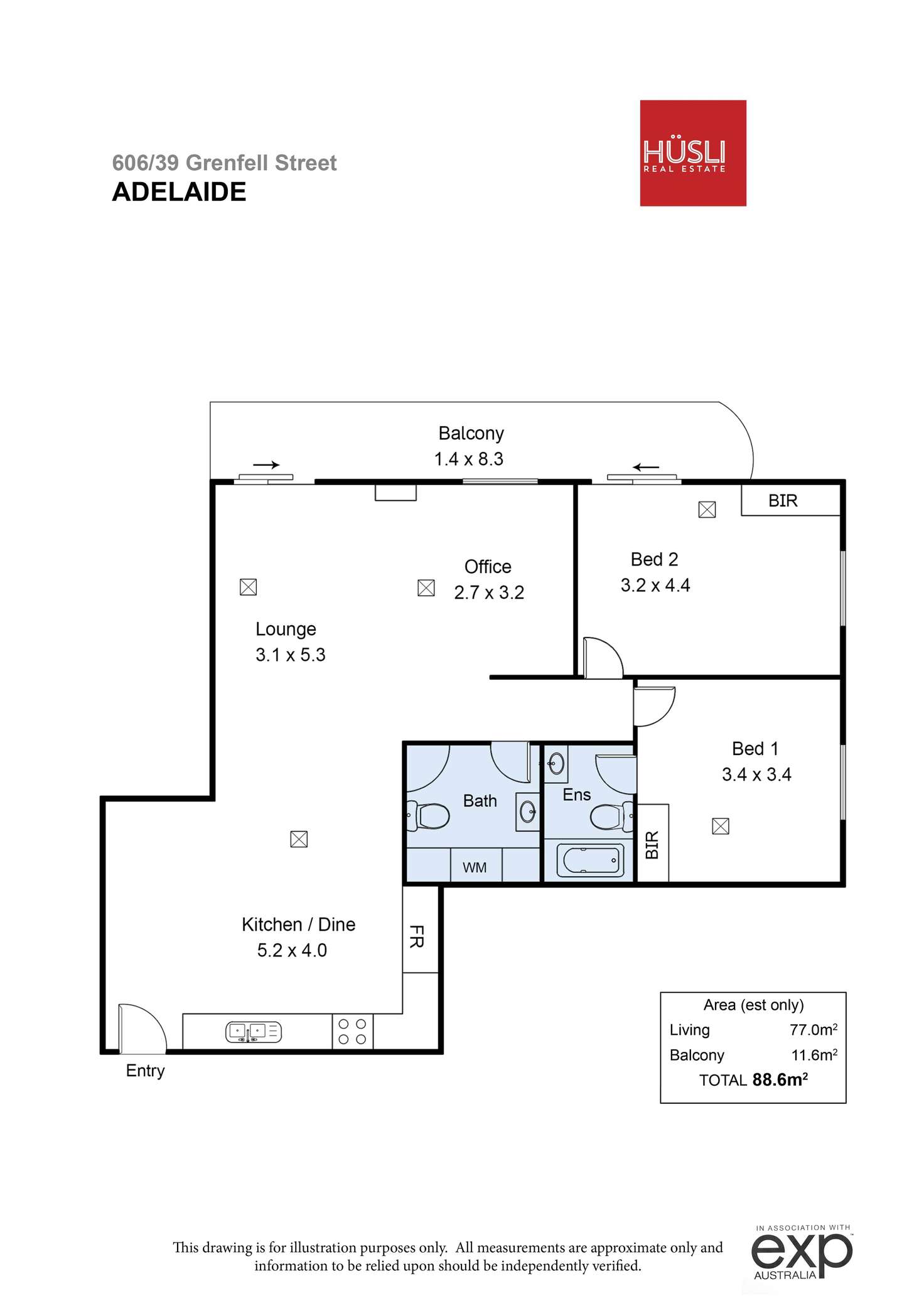 Floorplan of Homely apartment listing, Level 6/606/39 Grenfell Street, Adelaide SA 5000