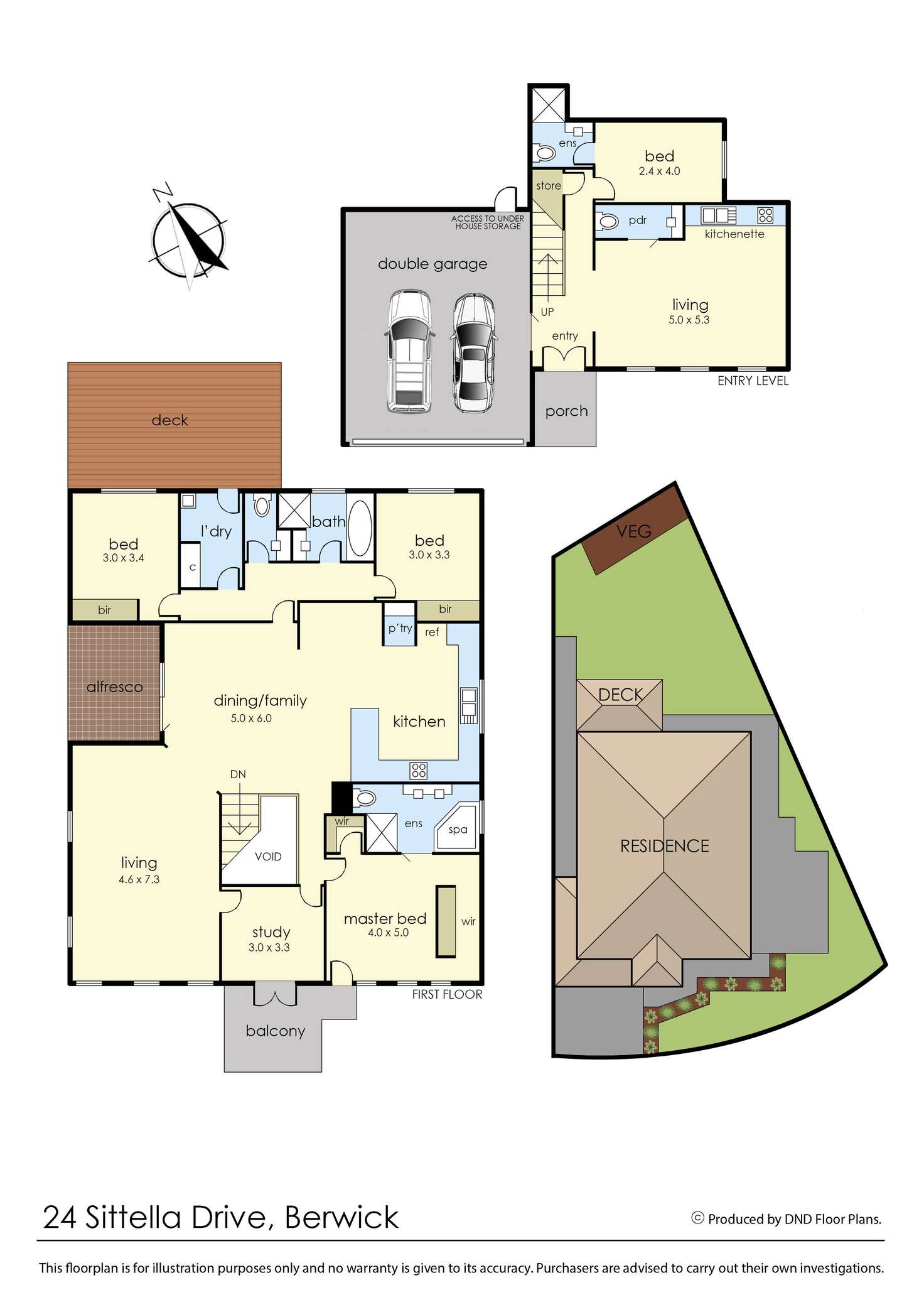 Floorplan of Homely house listing, 24 Sittella Drive, Berwick VIC 3806