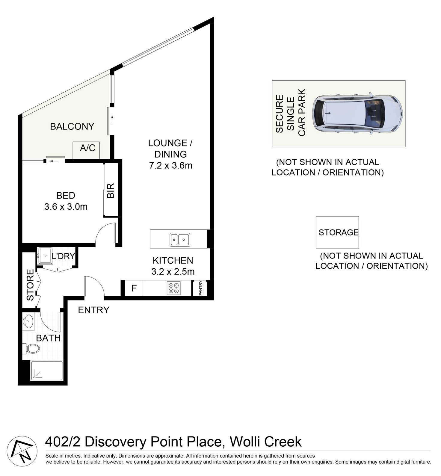 Floorplan of Homely apartment listing, 402/2 Discovery Point Place, Wolli Creek NSW 2205