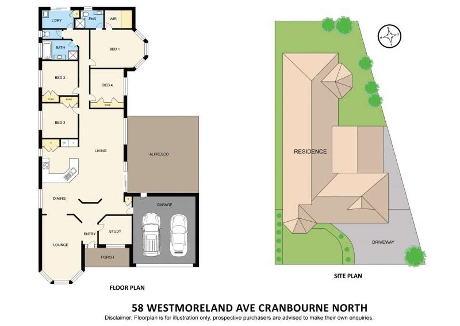 Floorplan of Homely house listing, 58 Westmoreland Avenue, Cranbourne North VIC 3977