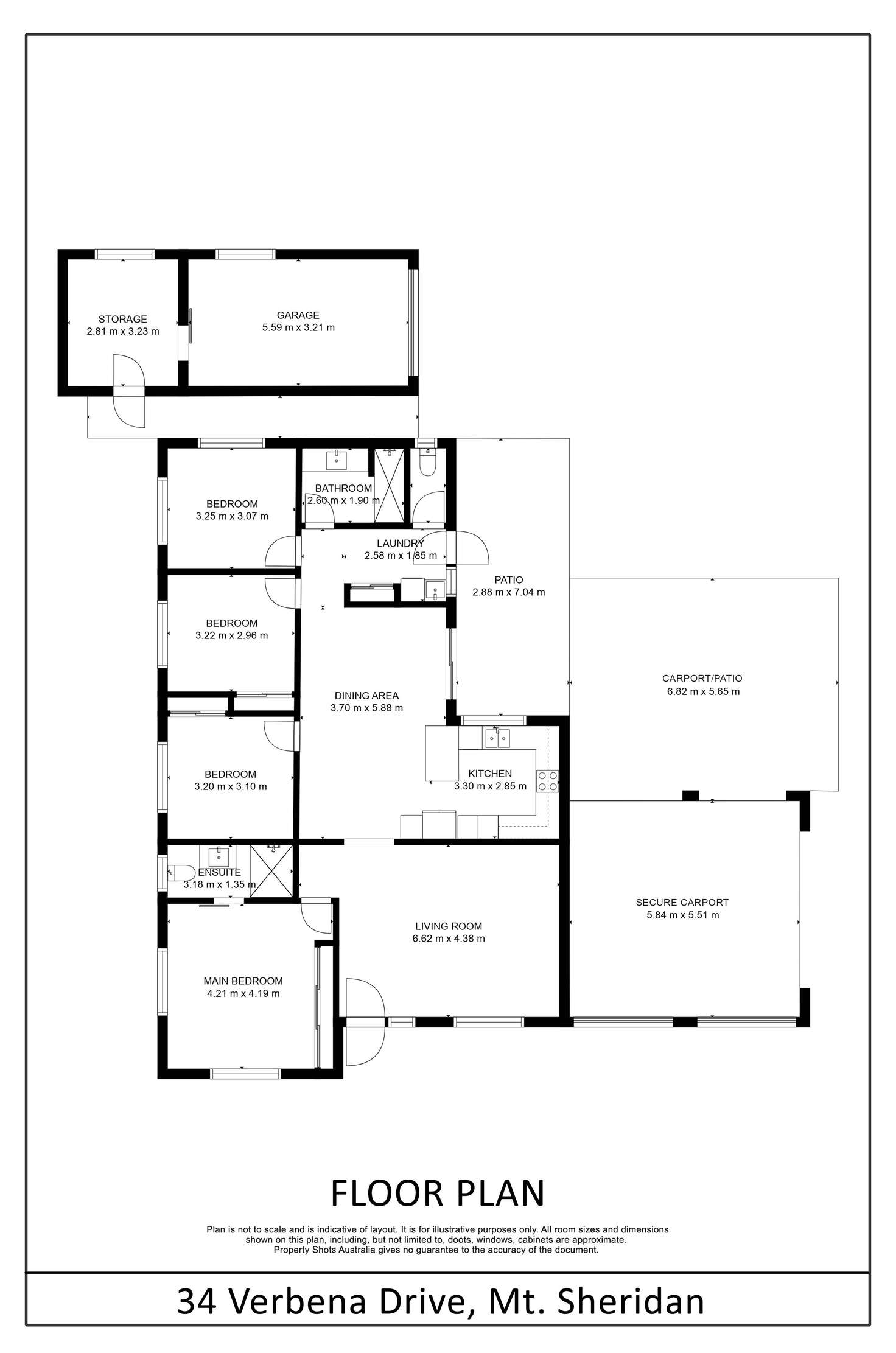Floorplan of Homely house listing, 34 Verbena Drive, Mount Sheridan QLD 4868
