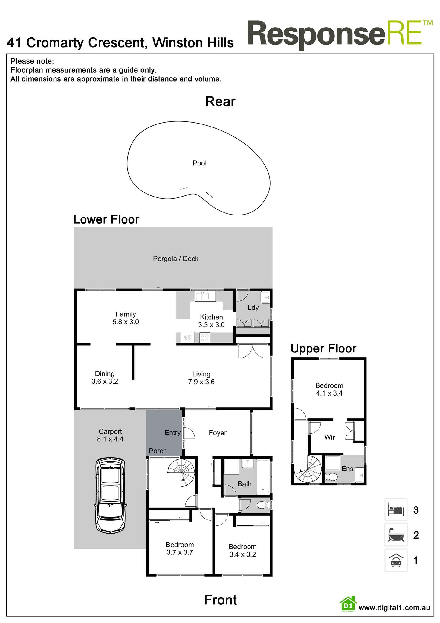 Floorplan of Homely house listing, 41 Cromarty Crescent, Winston Hills NSW 2153