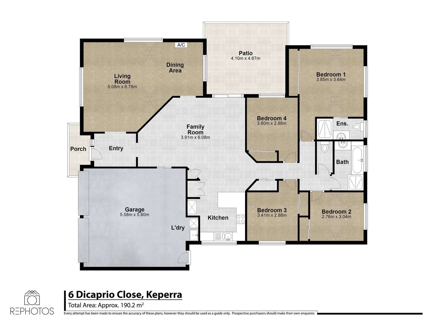 Floorplan of Homely house listing, 6 Dicaprio Close, Keperra QLD 4054