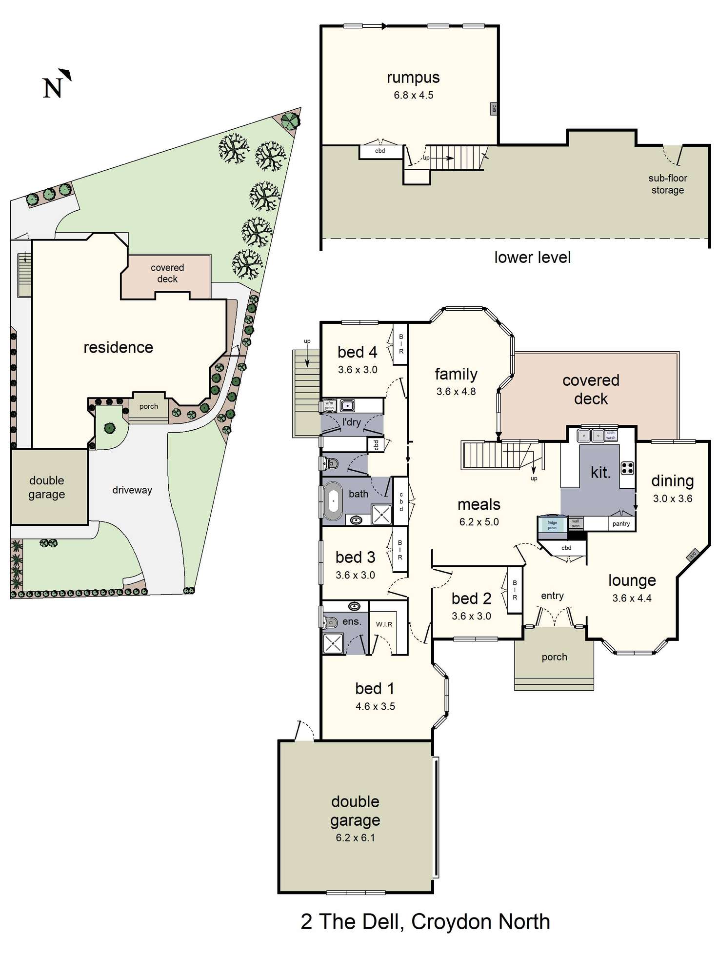 Floorplan of Homely house listing, 2 The Dell, Croydon North VIC 3136