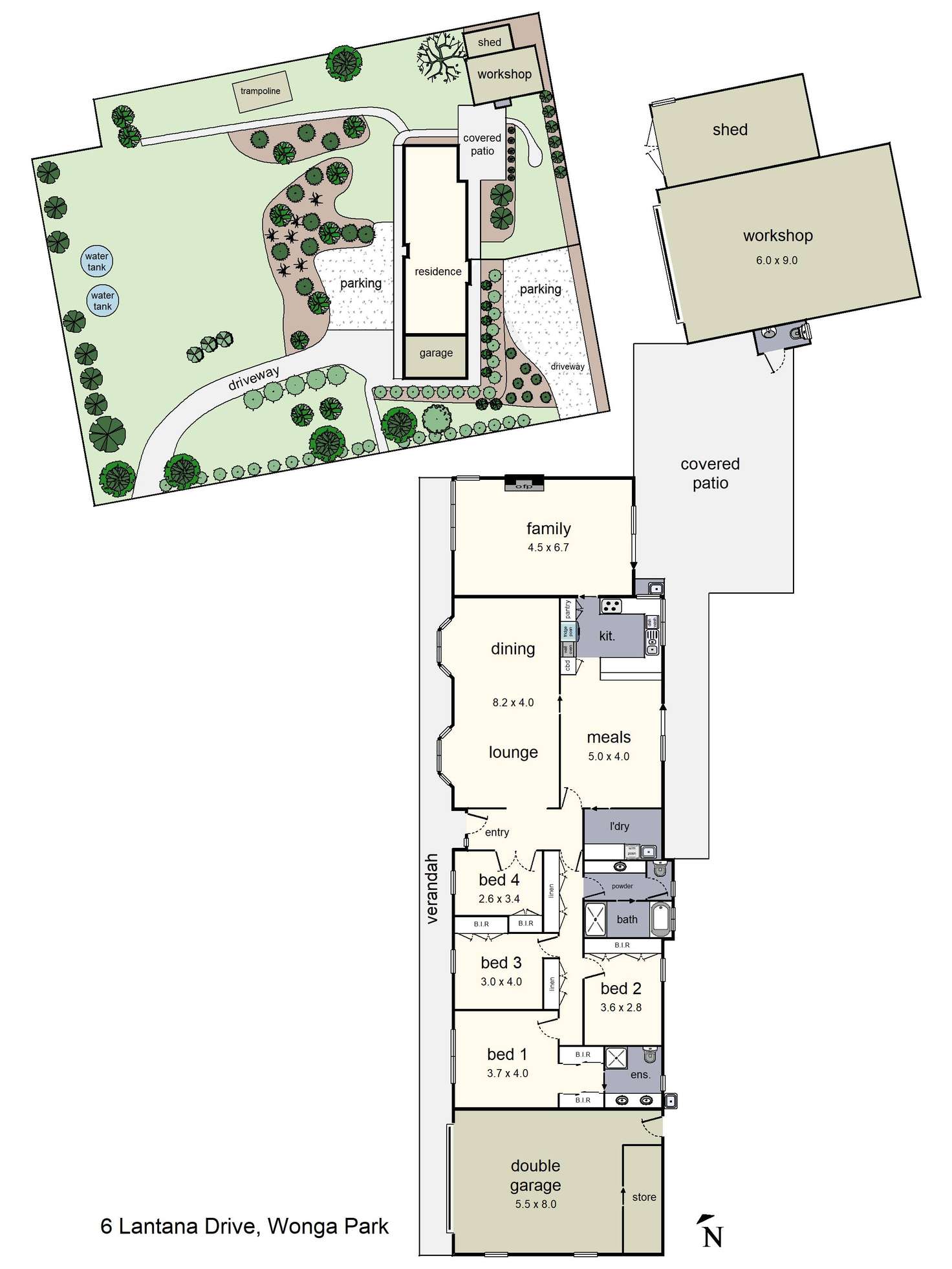 Floorplan of Homely house listing, 6 Lantana Drive, Wonga Park VIC 3115