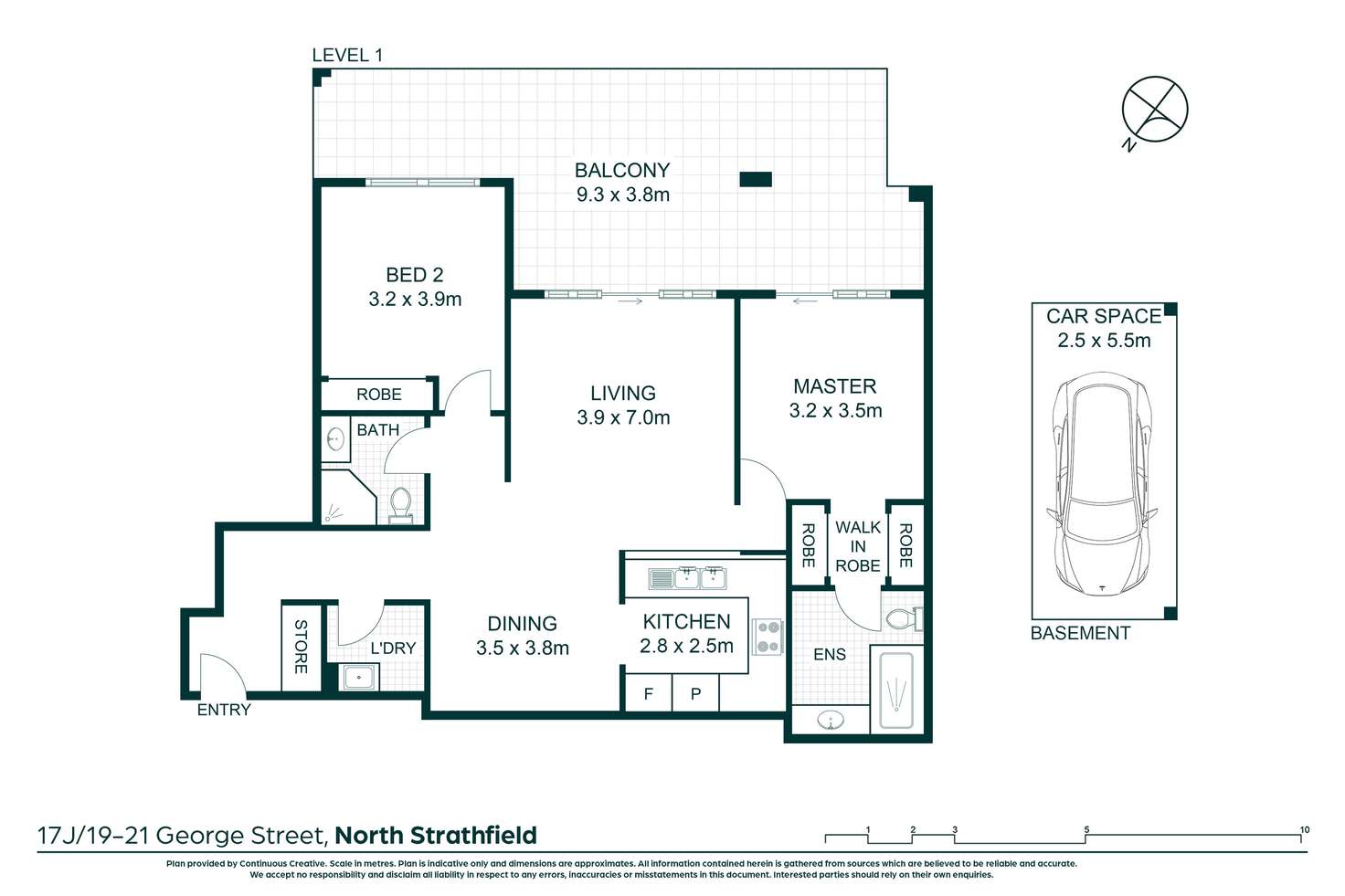 Floorplan of Homely apartment listing, 17J/19-21 George Street, North Strathfield NSW 2137