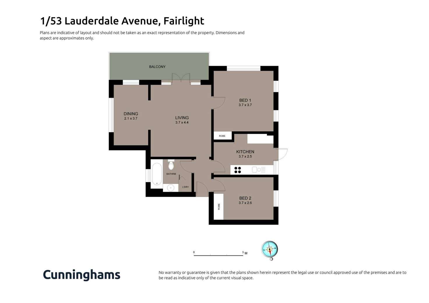 Floorplan of Homely apartment listing, 1/53 Lauderdale Avenue, Fairlight NSW 2094