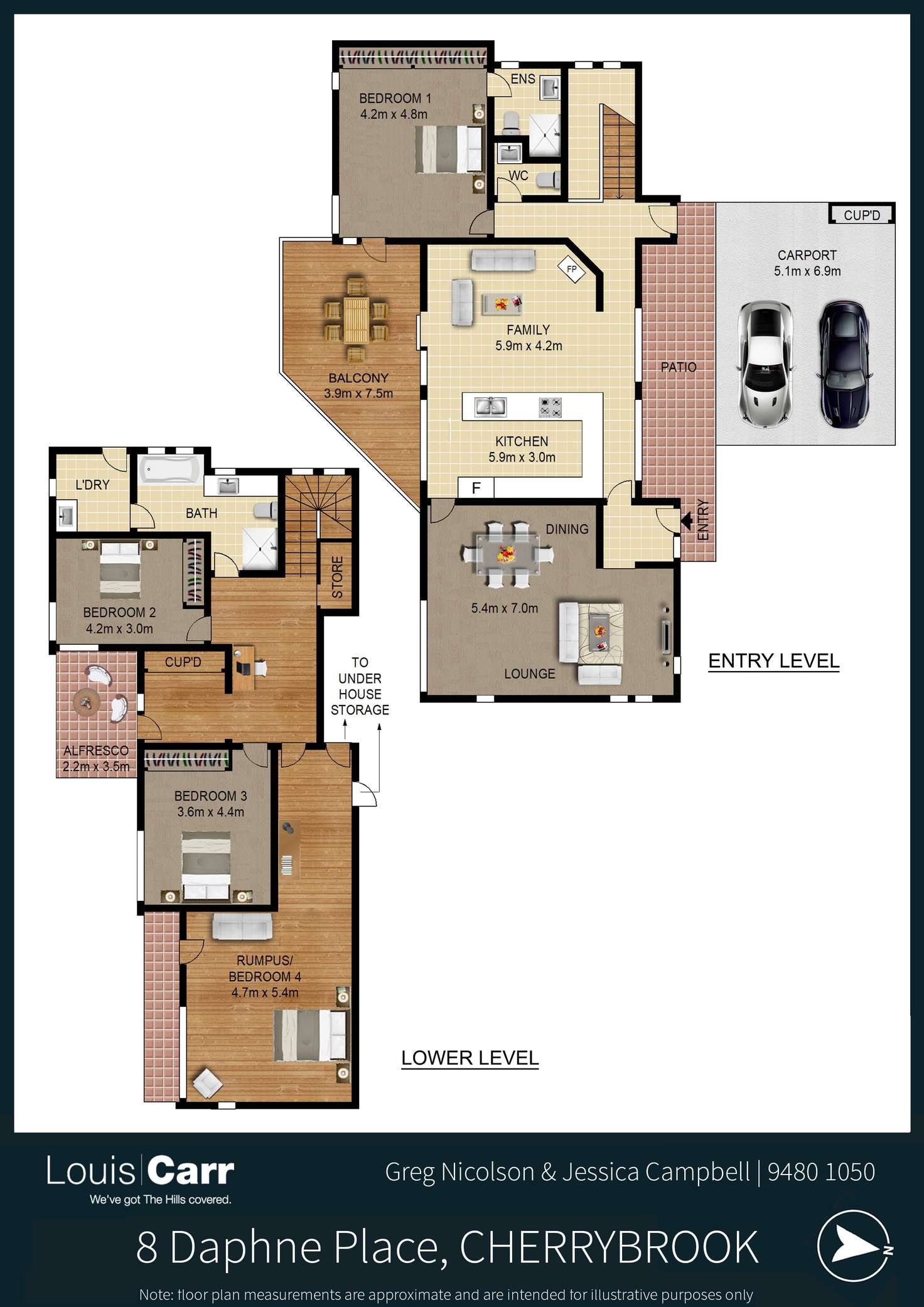Floorplan of Homely house listing, 8 Daphne Place, Cherrybrook NSW 2126