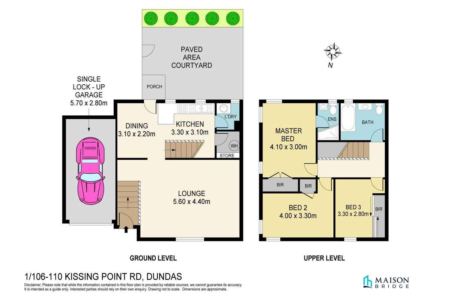Floorplan of Homely townhouse listing, 1/106-110 Kissing Point Road, Dundas NSW 2117