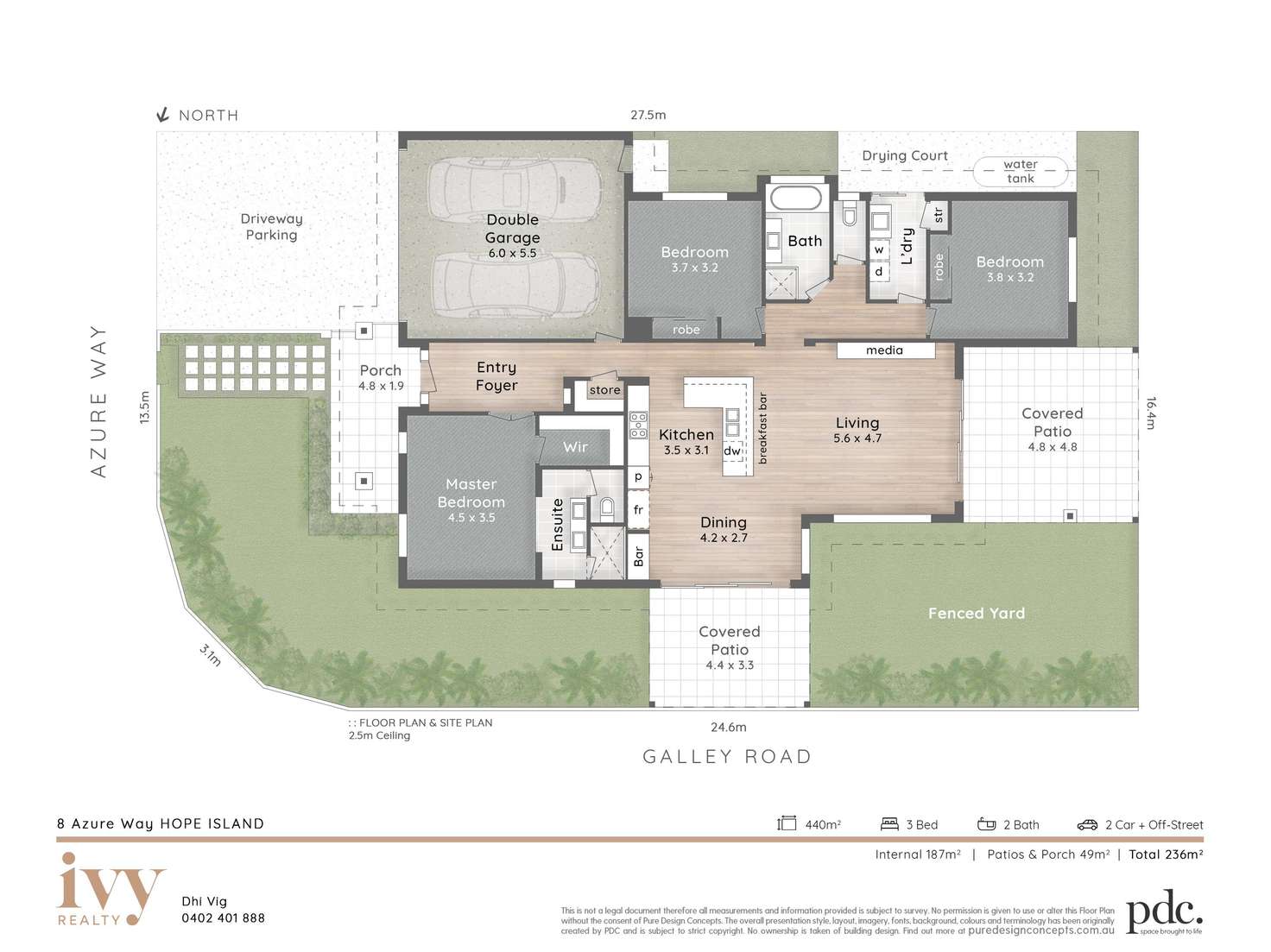 Floorplan of Homely house listing, 8 Azure Way, Hope Island QLD 4212