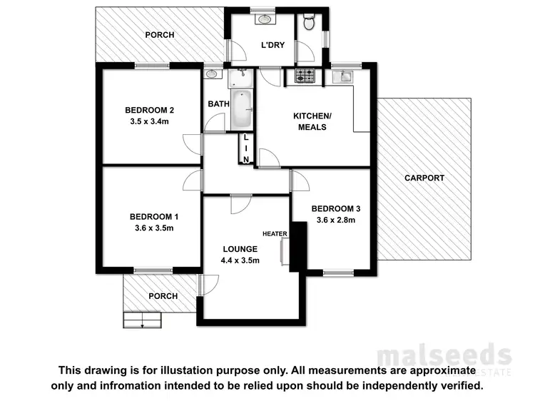 Floorplan of Homely house listing, 15 Whennen Street, Millicent SA 5280