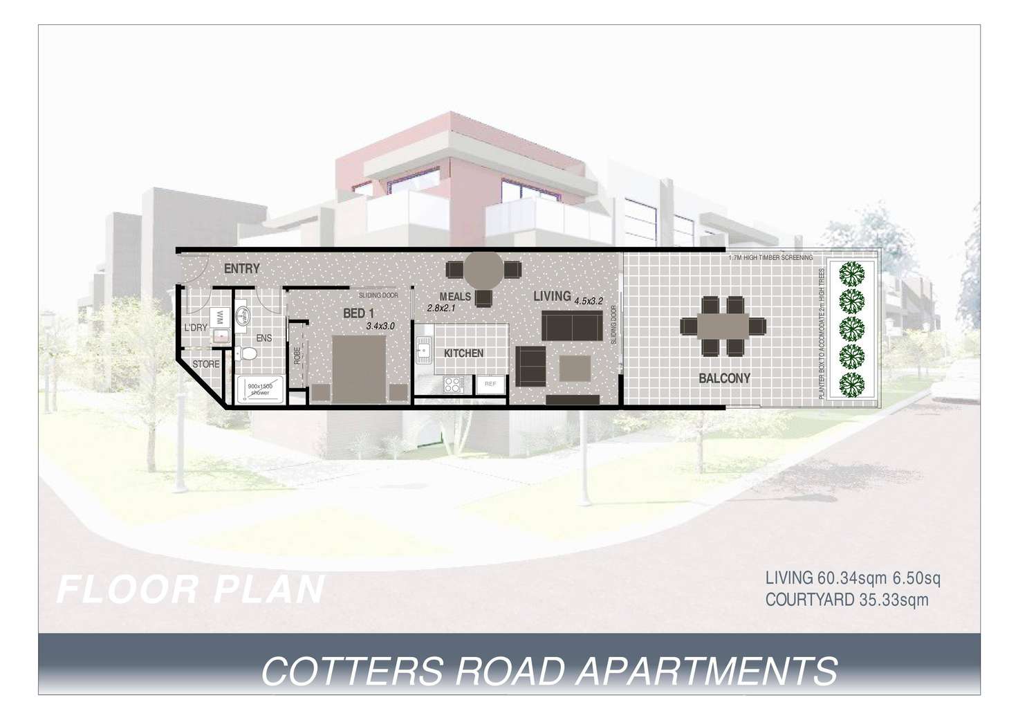 Floorplan of Homely apartment listing, 121/1 Jarama Boulevard, Epping VIC 3076