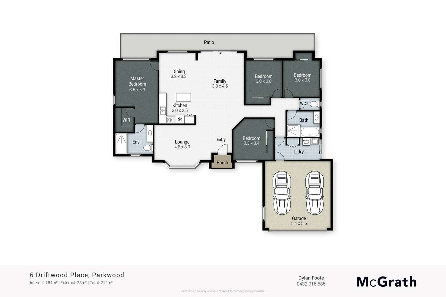 Floorplan of Homely house listing, 6 Driftwood Place, Parkwood QLD 4214