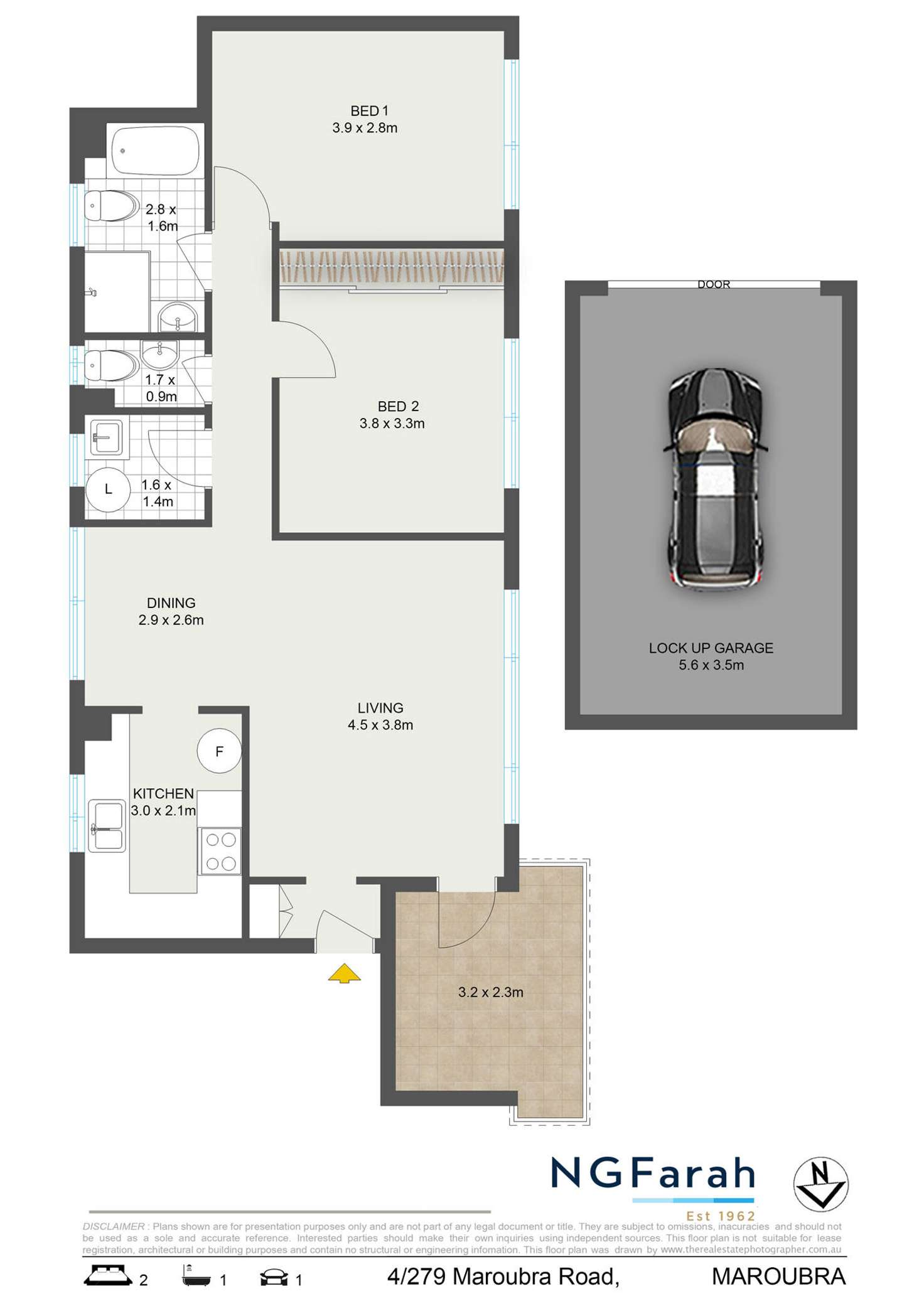 Floorplan of Homely unit listing, 4/279 Maroubra Road, Maroubra NSW 2035