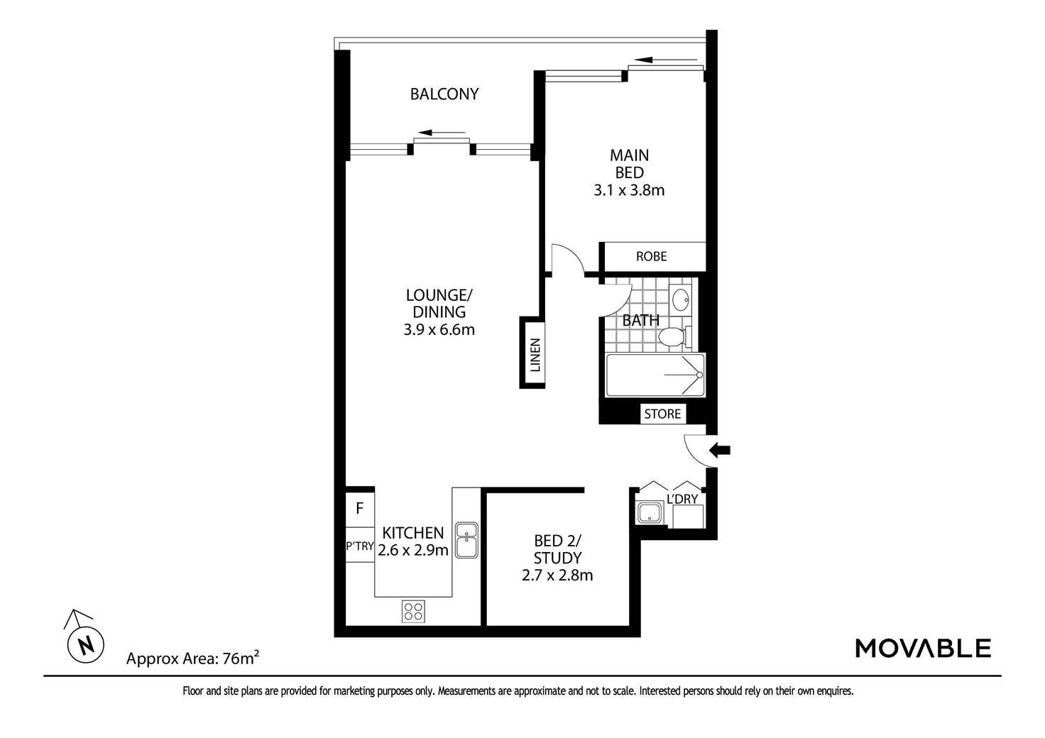 Floorplan of Homely unit listing, 15/7 King Street, Newcastle NSW 2300