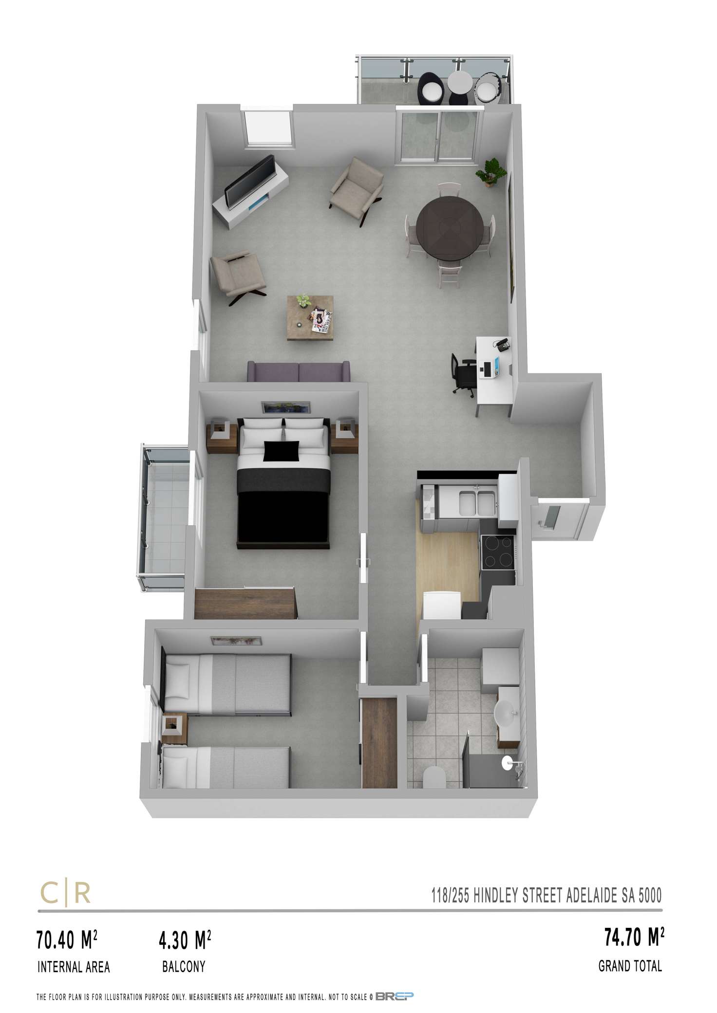 Floorplan of Homely apartment listing, 118/255 Hindley Street Street, Adelaide SA 5000