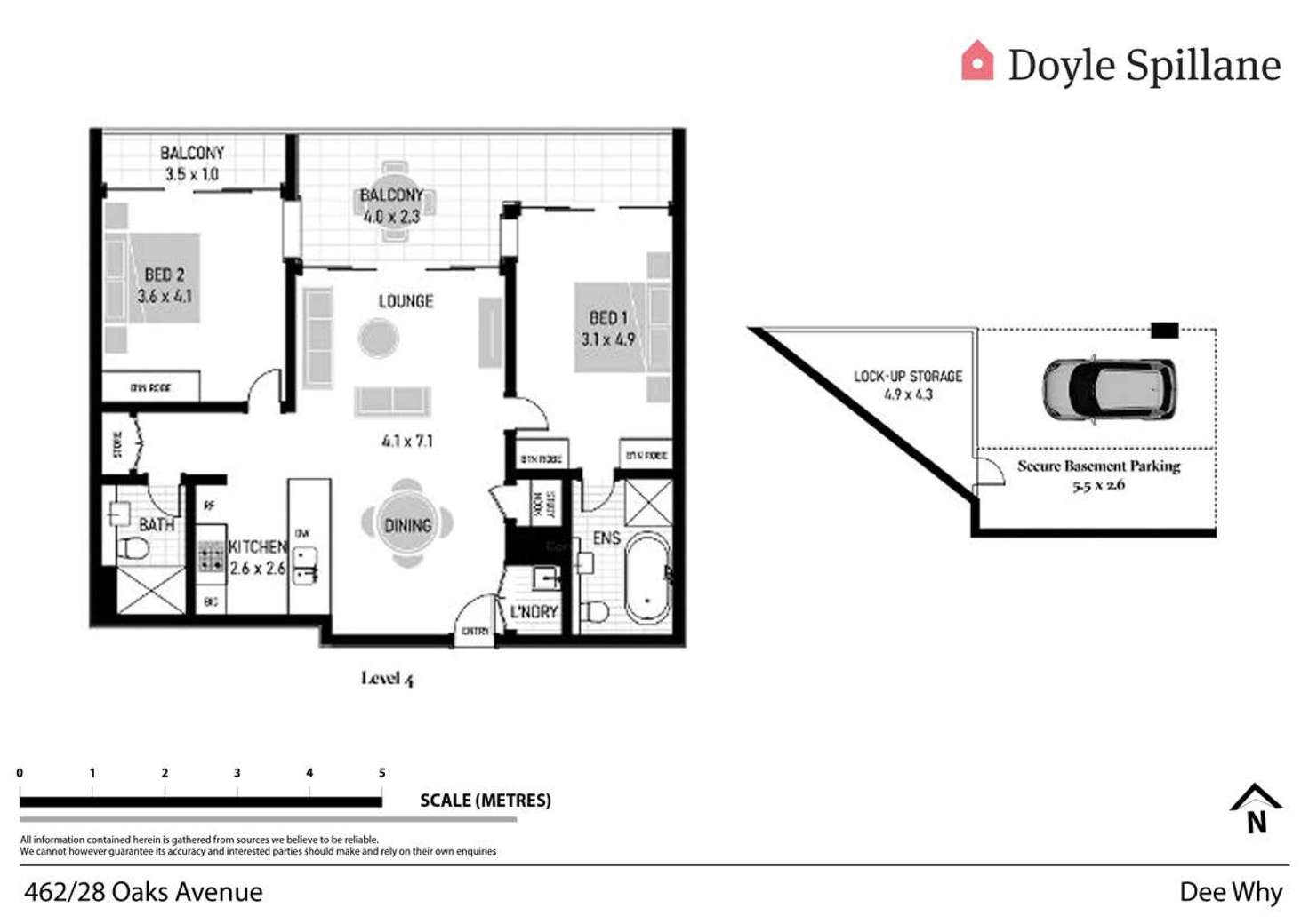 Floorplan of Homely apartment listing, 462/28 Oaks Avenue, Dee Why NSW 2099