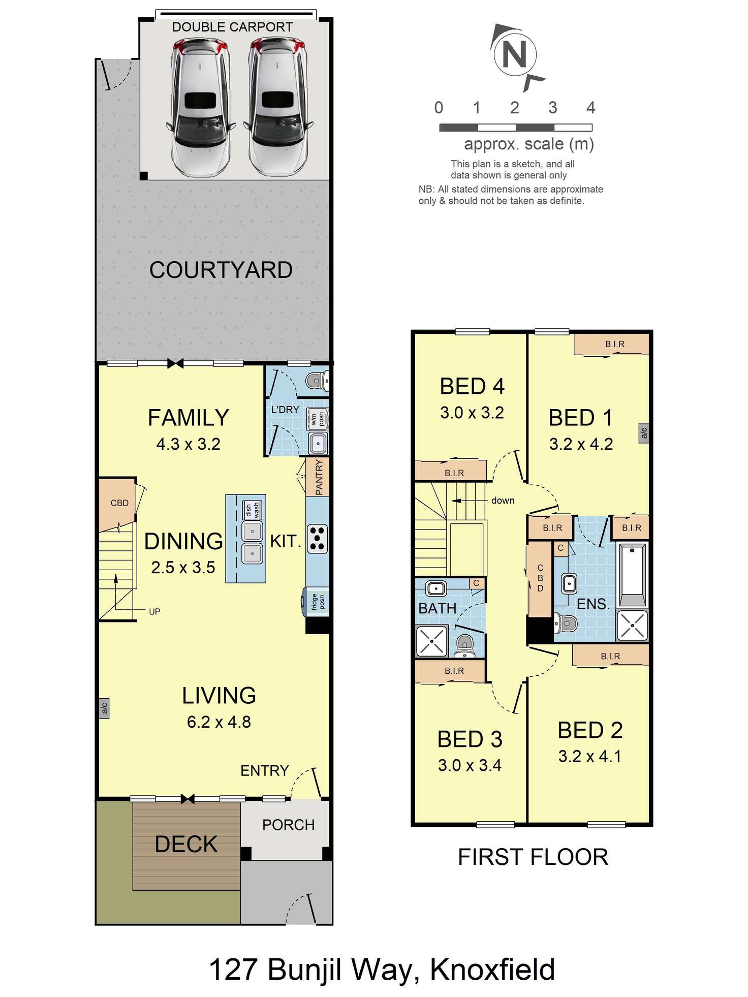 Floorplan of Homely townhouse listing, 127 Bunjil Way, Knoxfield VIC 3180