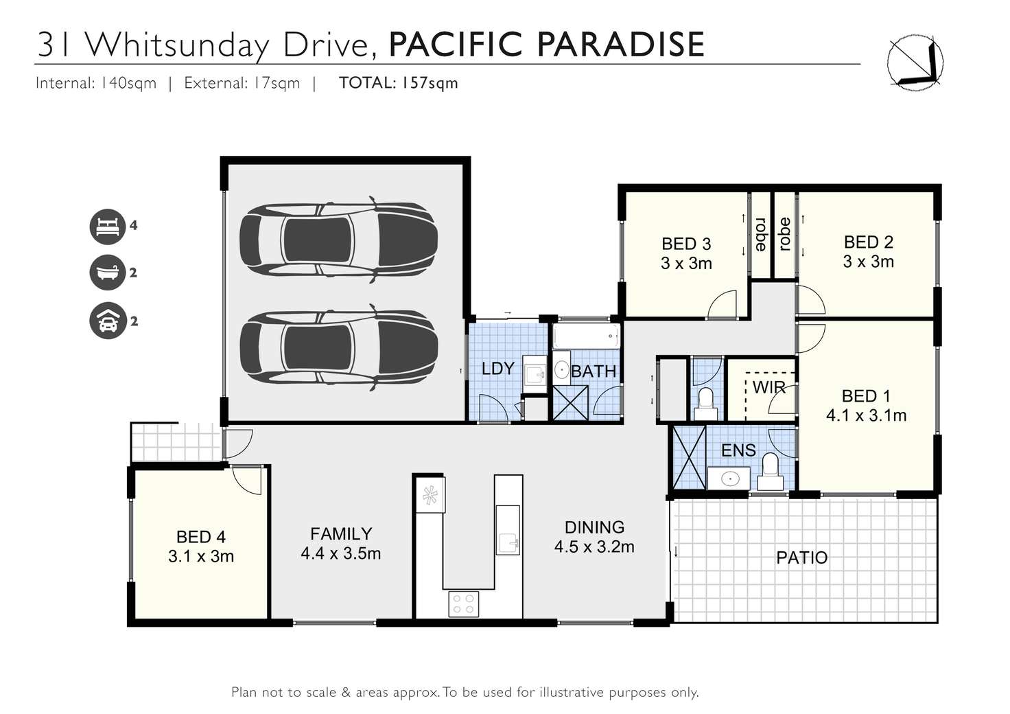 Floorplan of Homely house listing, 31 Whitsunday Drive, Pacific Paradise QLD 4564